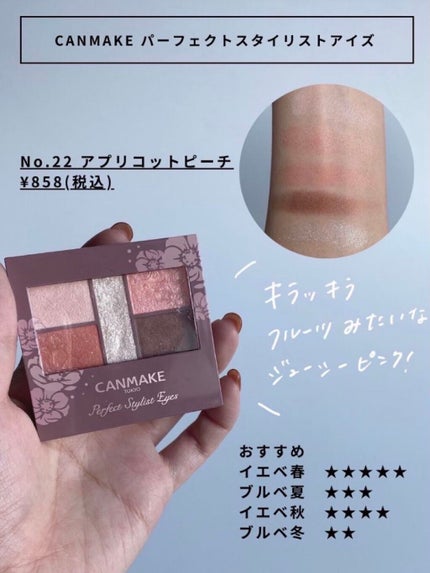 パーフェクトスタイリストアイズ/キャンメイク/アイシャドウパレットを使ったクチコミ(2枚目)