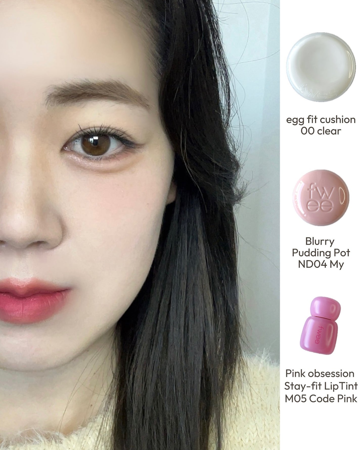 リップアンドチーク ブラーリープリンポット/fwee/口紅を使ったクチコミ(3枚目)