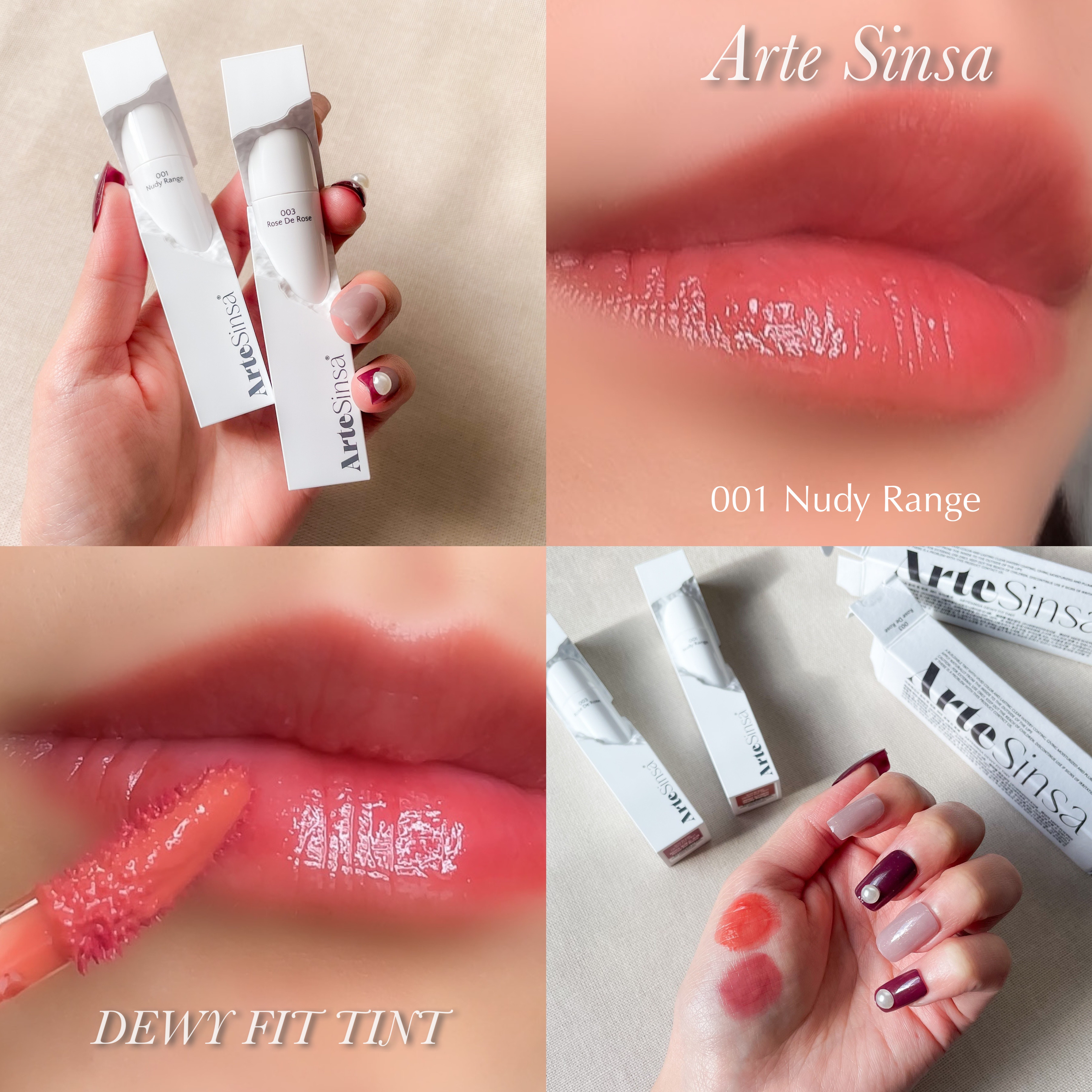 ビルダブルデューイフィットティント 003 Rose De Rose/ArteSinsa/リップティントを使ったクチコミ（3枚目）