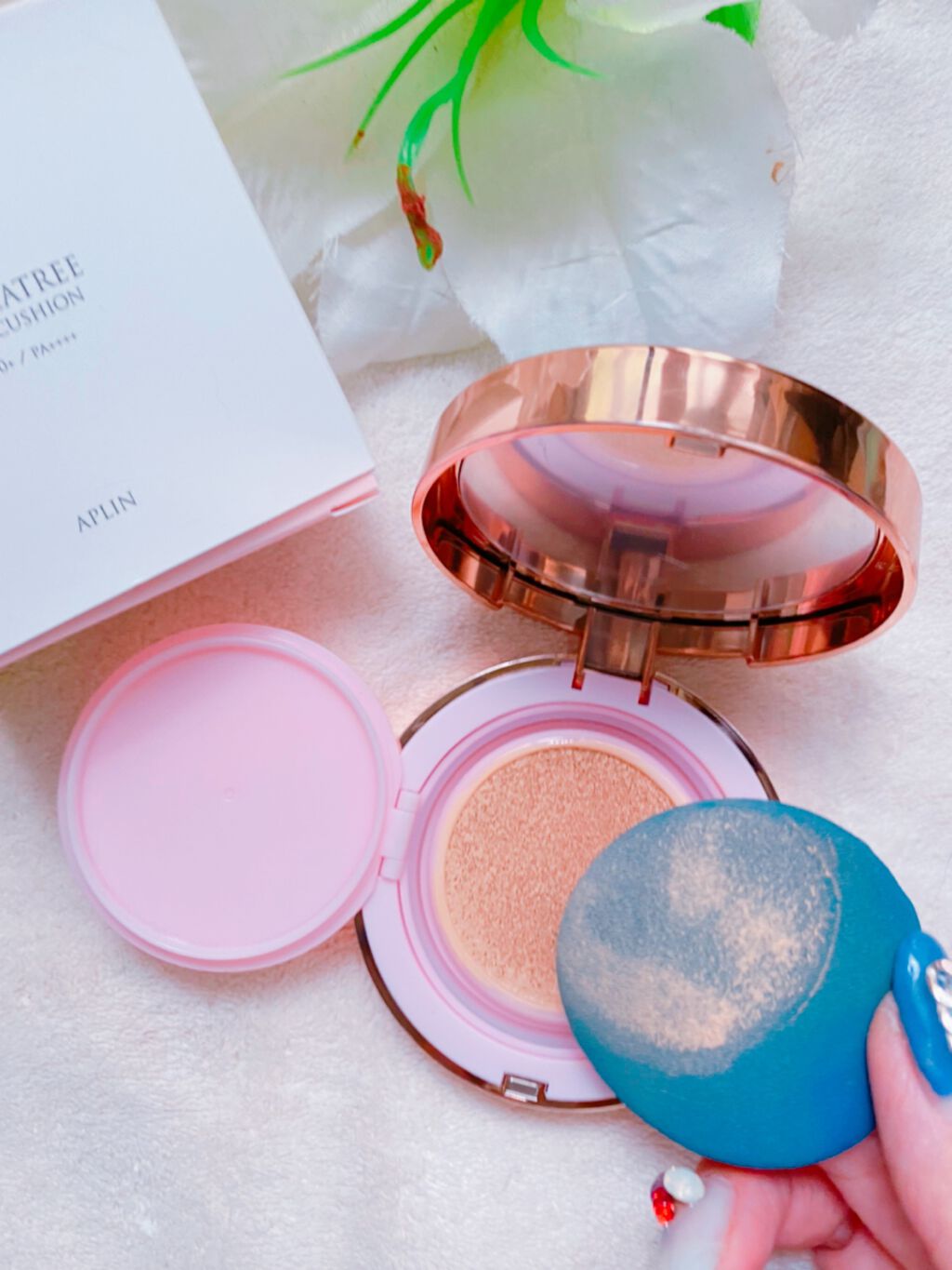 ピンクティーツリーカバークッション/APLIN/クッションファンデーションを使ったクチコミ(3枚目)