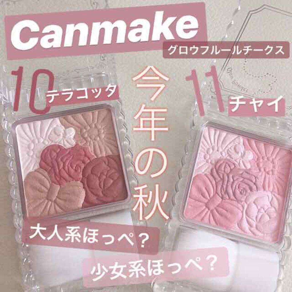 グロウフルールチークス/キャンメイク/パウダーチークを使ったクチコミ（1枚目）
