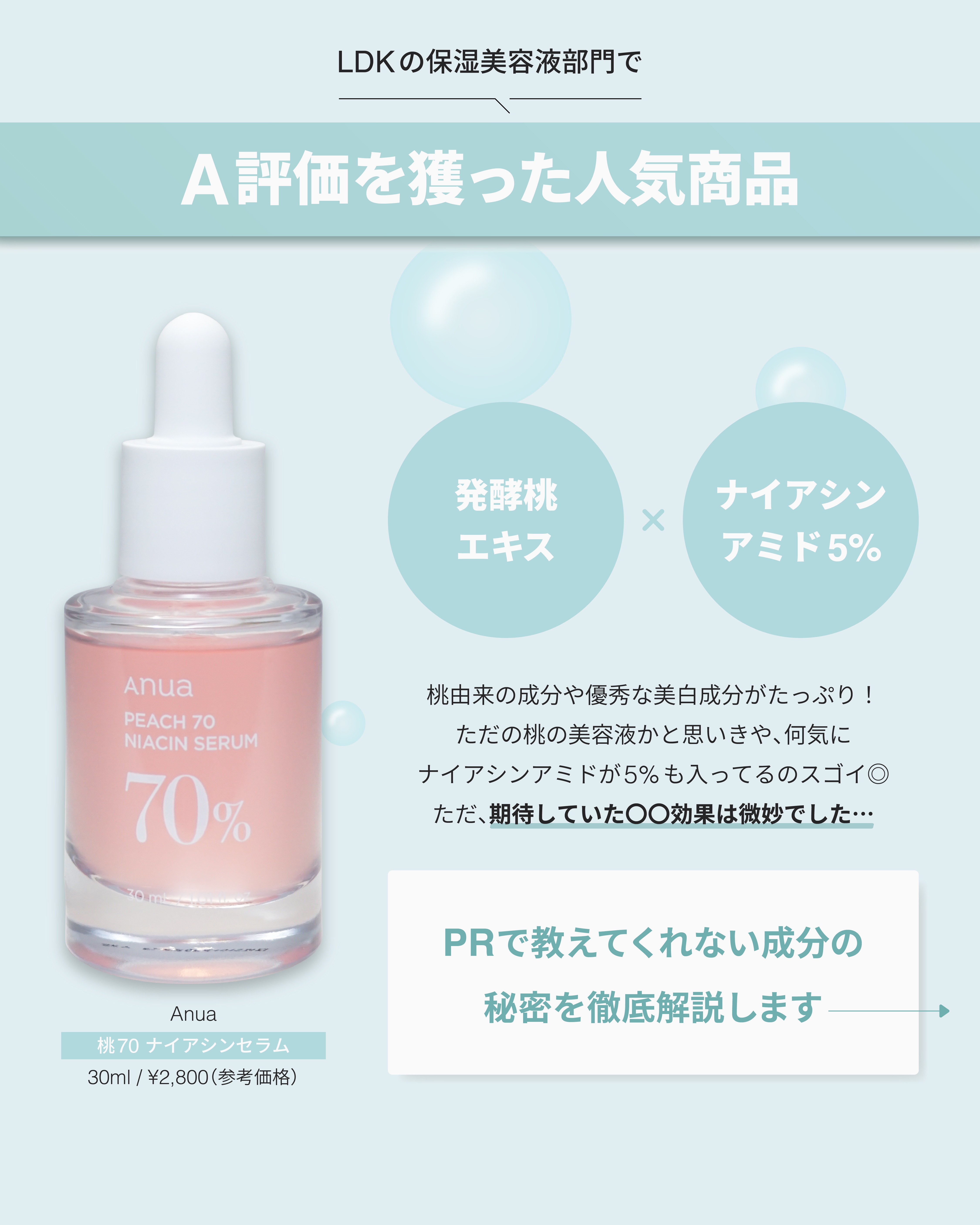 桃70%ナイアシンセラム/Anua/美容液を使ったクチコミ（2枚目）