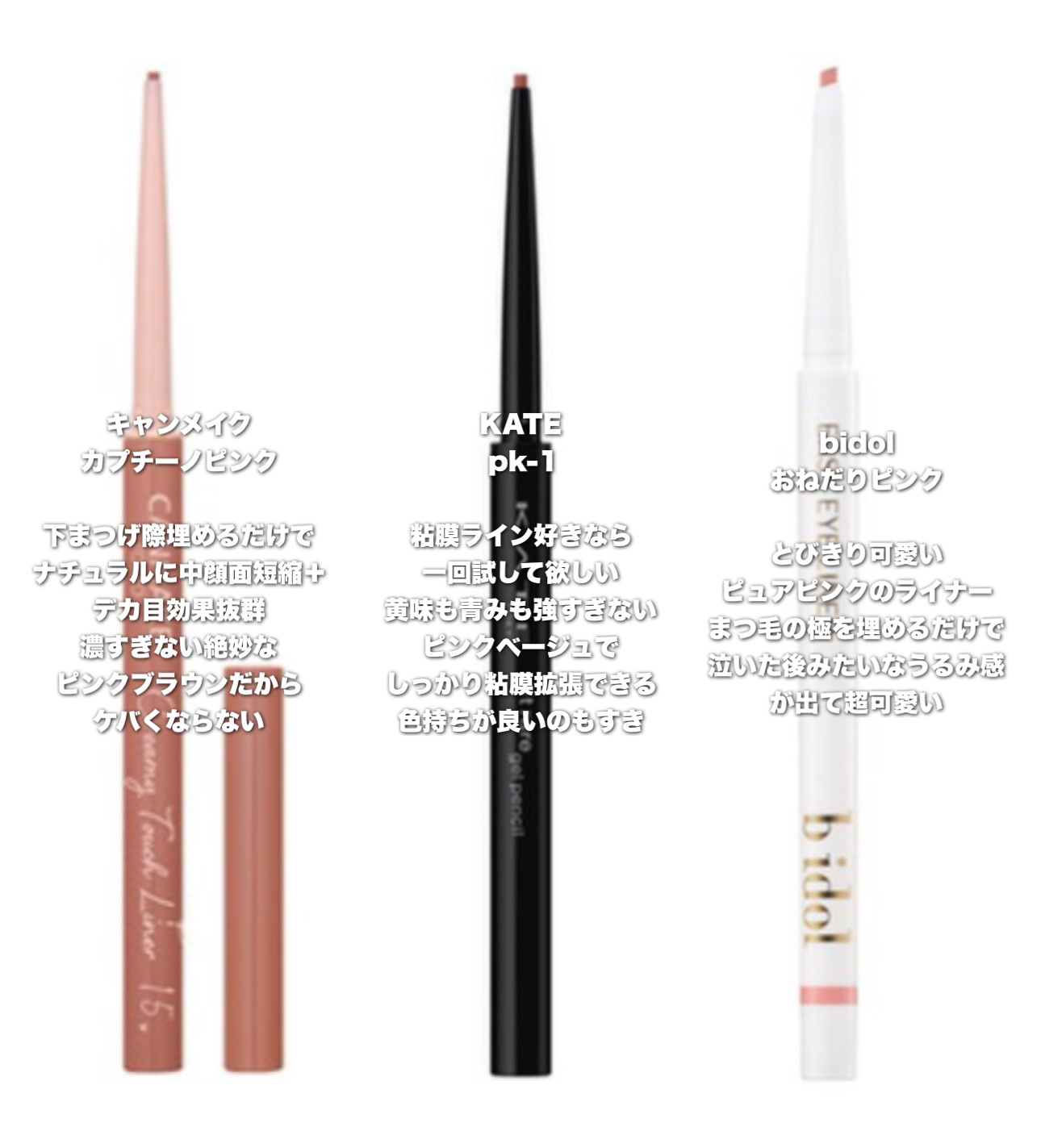 イージーeyeライナーR/b idol/ペンシルアイライナーを使ったクチコミ（2枚目）