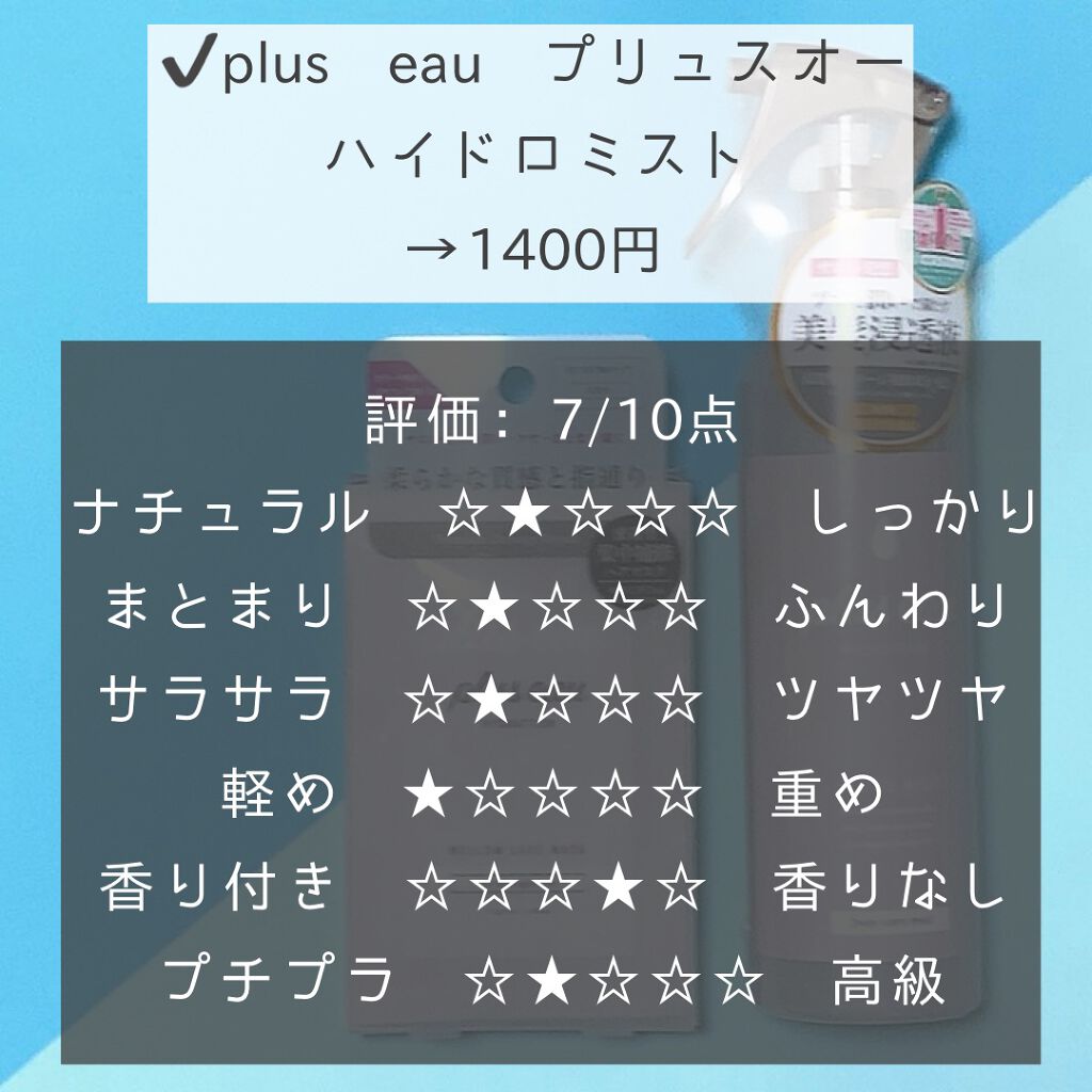 ハイドロミストN/plus eau/アウトバストリートメントを使ったクチコミ（2枚目）