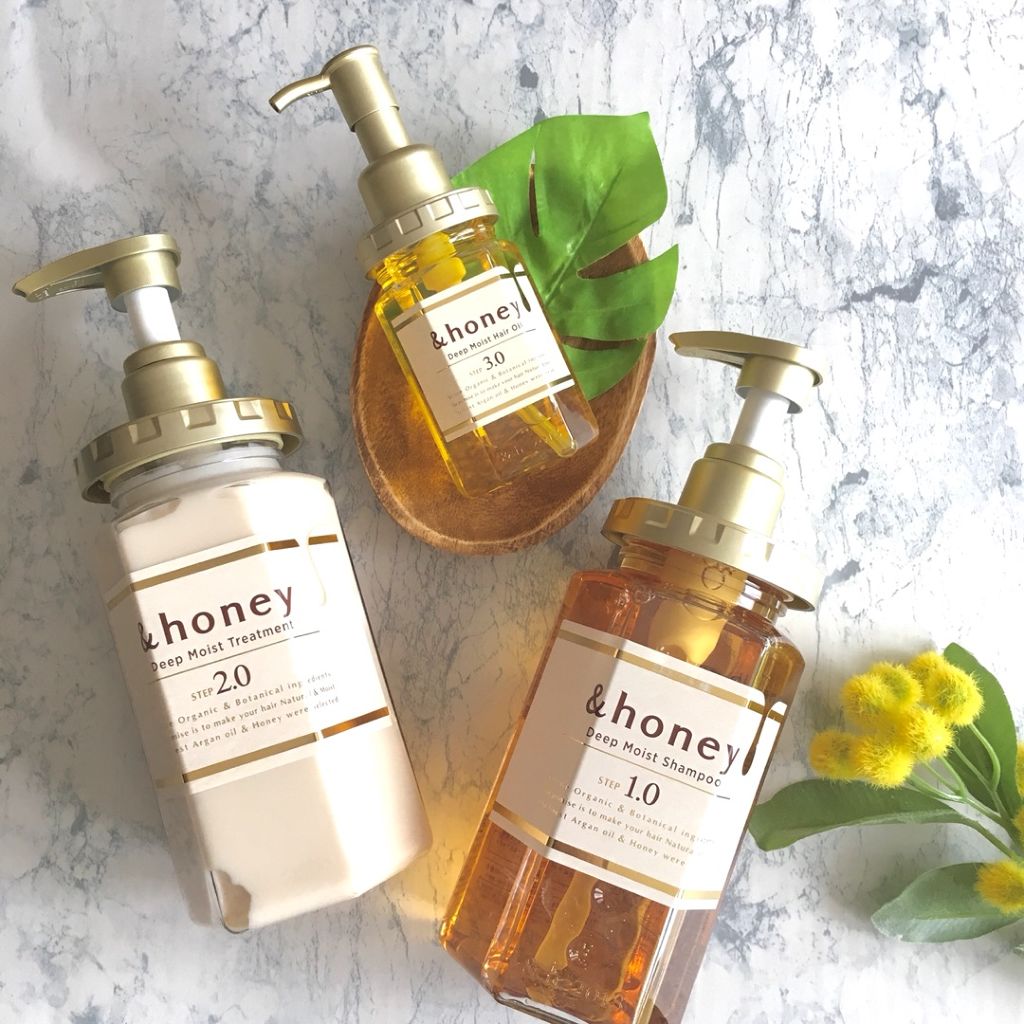 ディープモイスト シャンプー1.0／ヘアトリートメント2.0/&honey/市販シャンプーを使ったクチコミ（1枚目）