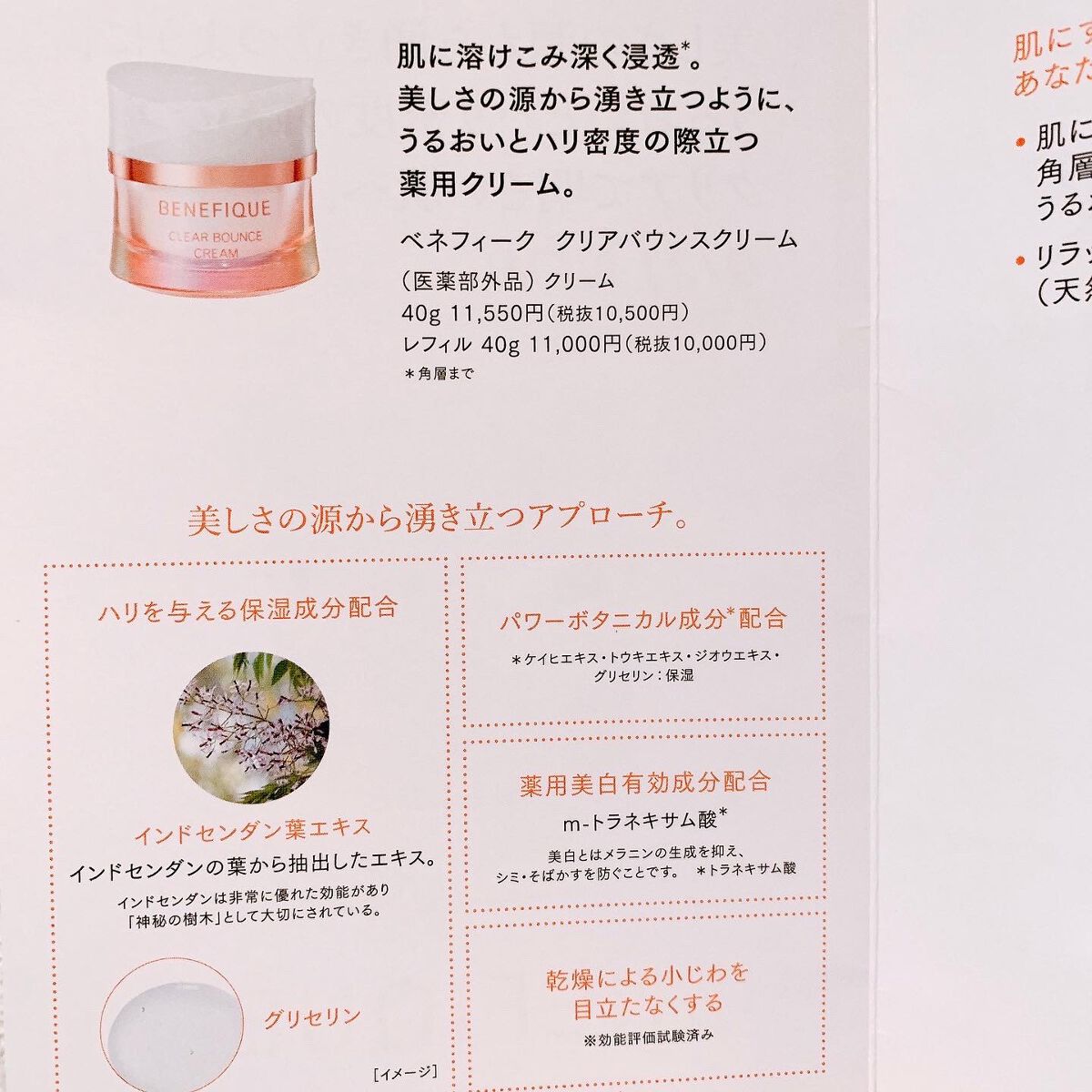 クリアバウンスクリーム /BENEFIQUE/フェイスクリームを使ったクチコミ（2枚目）