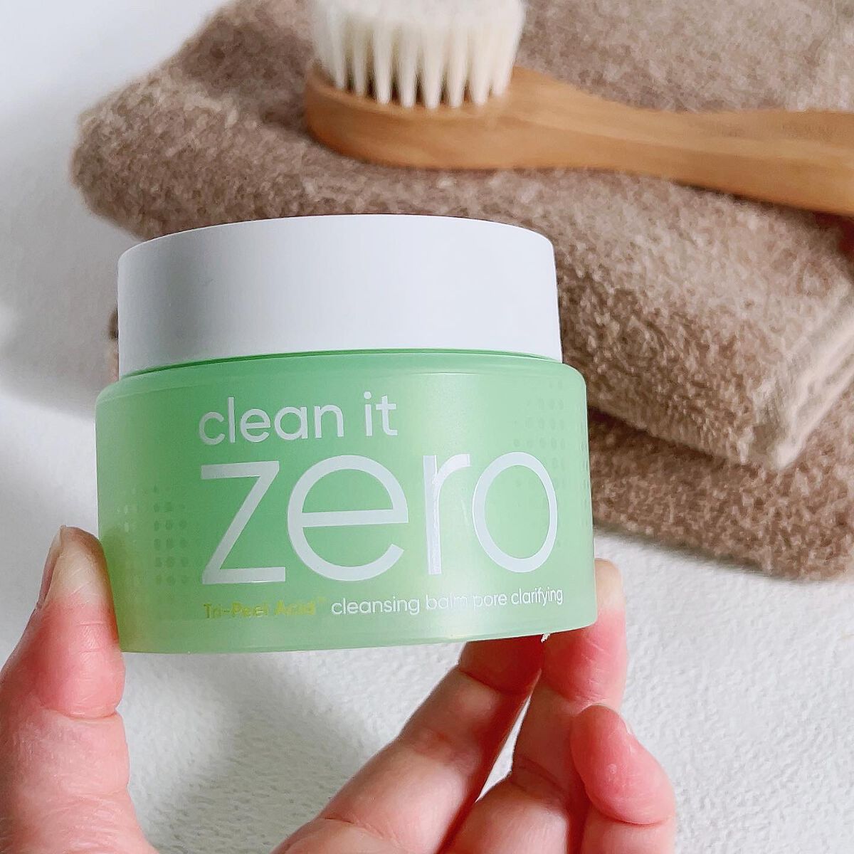 BANILA CO クリーンイットゼロ クレンジングバーム ポアクラリファイングのクチコミ「・
・
しっかりメイクやウォータープルーフの
メイクアップアイテムを
使った日にいいなと思うク.....」（2枚目）