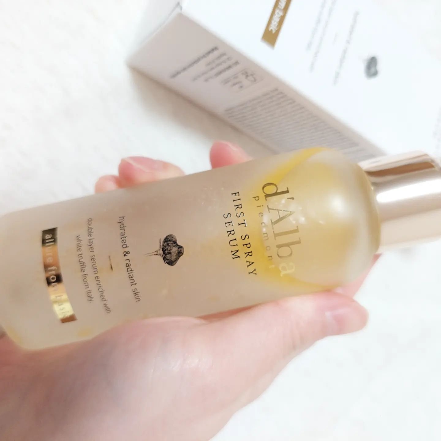 ダルバ ホワイトトリュフファーストスプレーセラム/ダルバ/ミスト状化粧水を使ったクチコミ（1枚目）