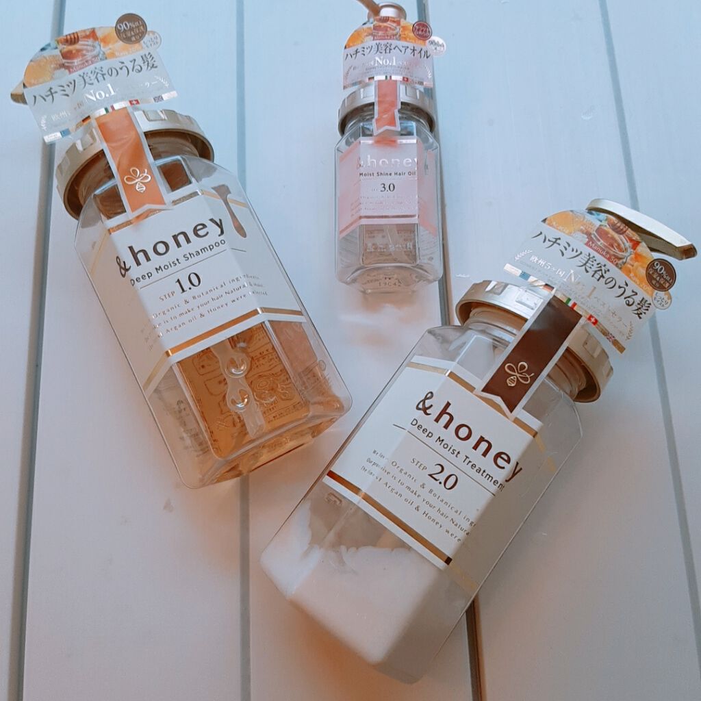 ディープモイスト シャンプー1.0/ヘアトリートメント2.0/&honey/市販シャンプーを使ったクチコミ(3枚目)