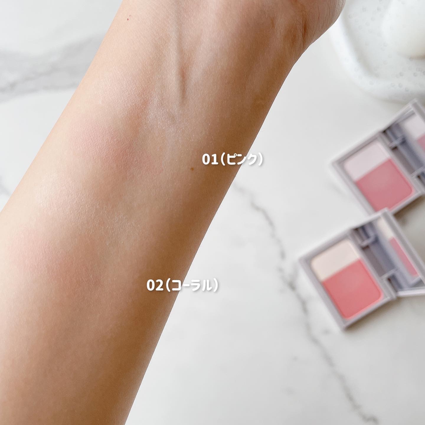 シアーブラッシュ /rafuna/パウダーチークを使ったクチコミ（3枚目）