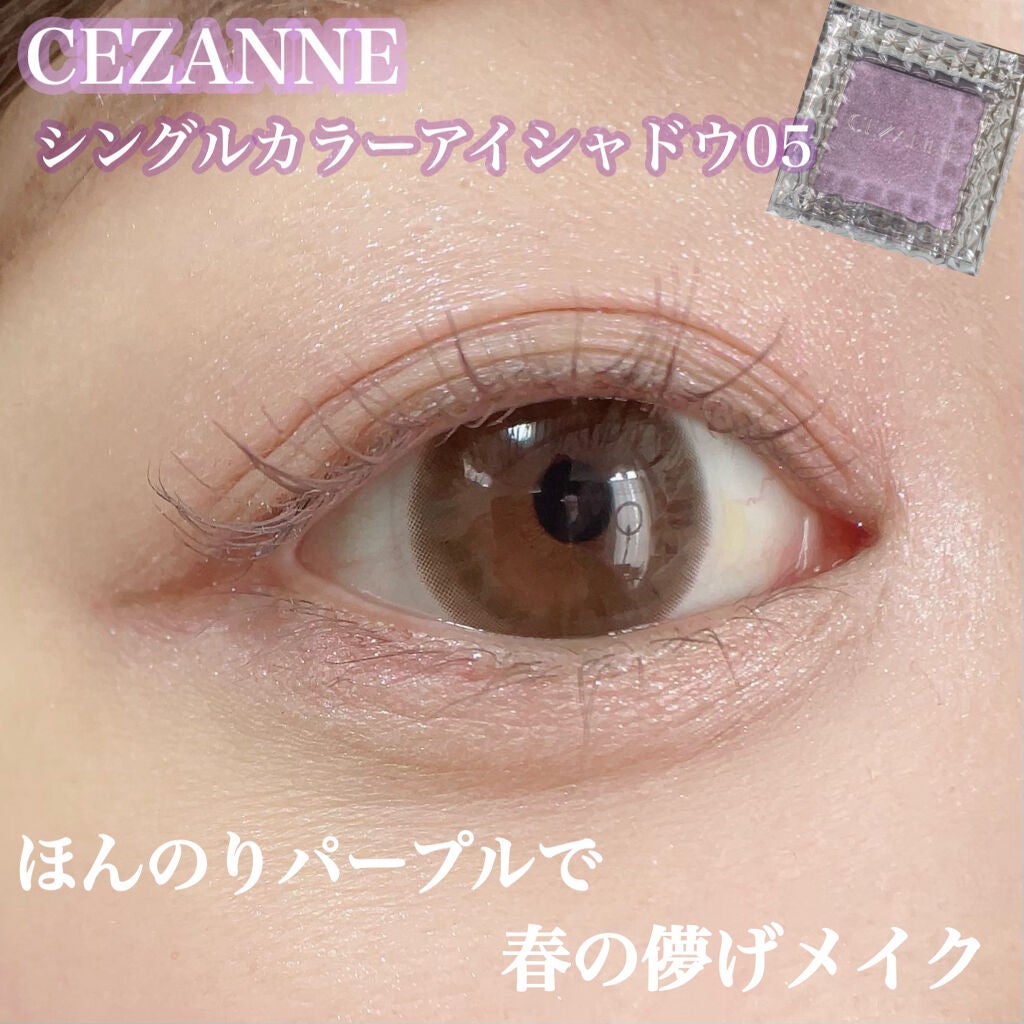 ごんす@YouTube始めました on LIPS 「《シングルカラーアイシャドウ05メイク》ほんのりパープルで春の..」(1枚目)