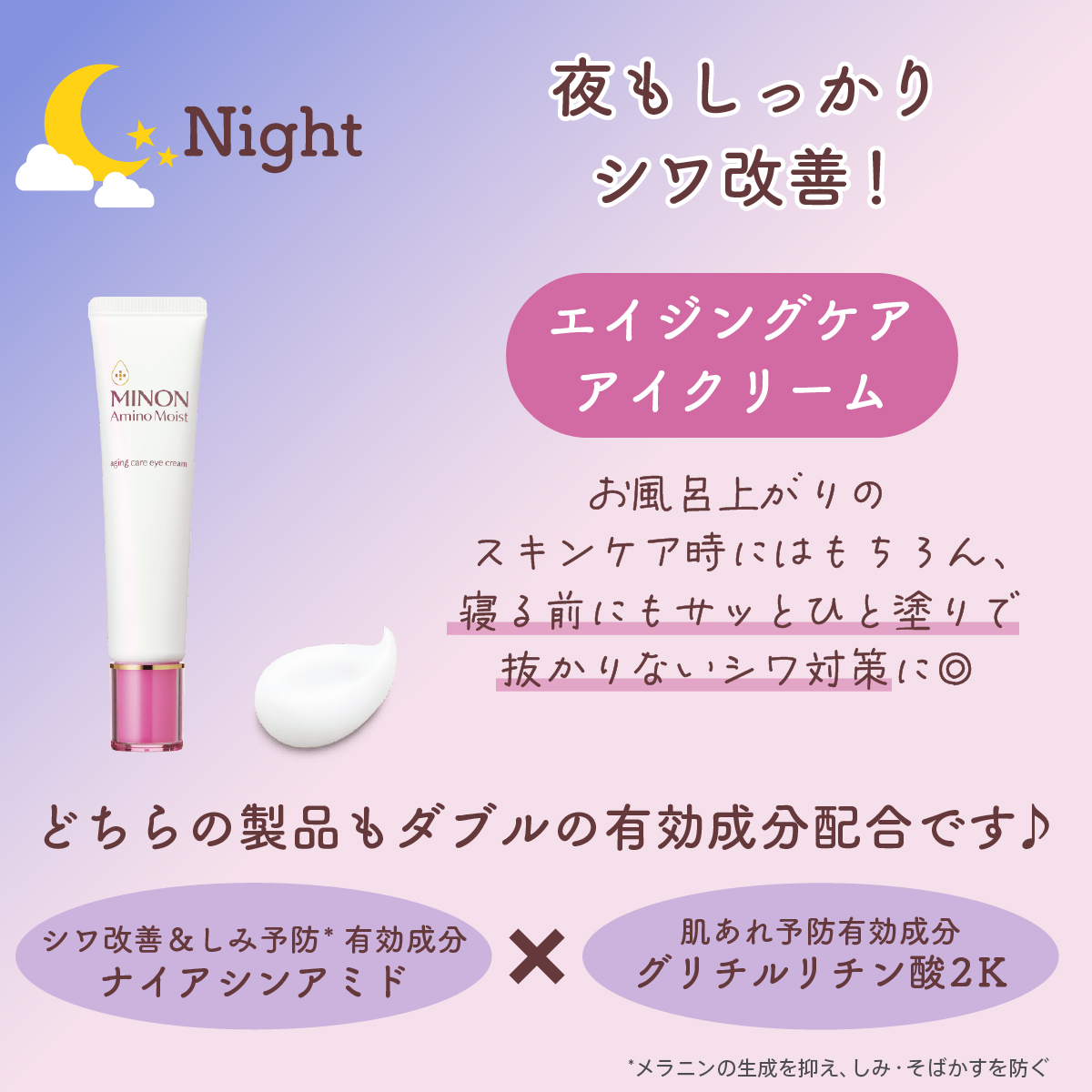 ミノン アミノモイスト エイジングケア アイクリーム/ミノン/アイケア・アイクリームを使ったクチコミ（3枚目）