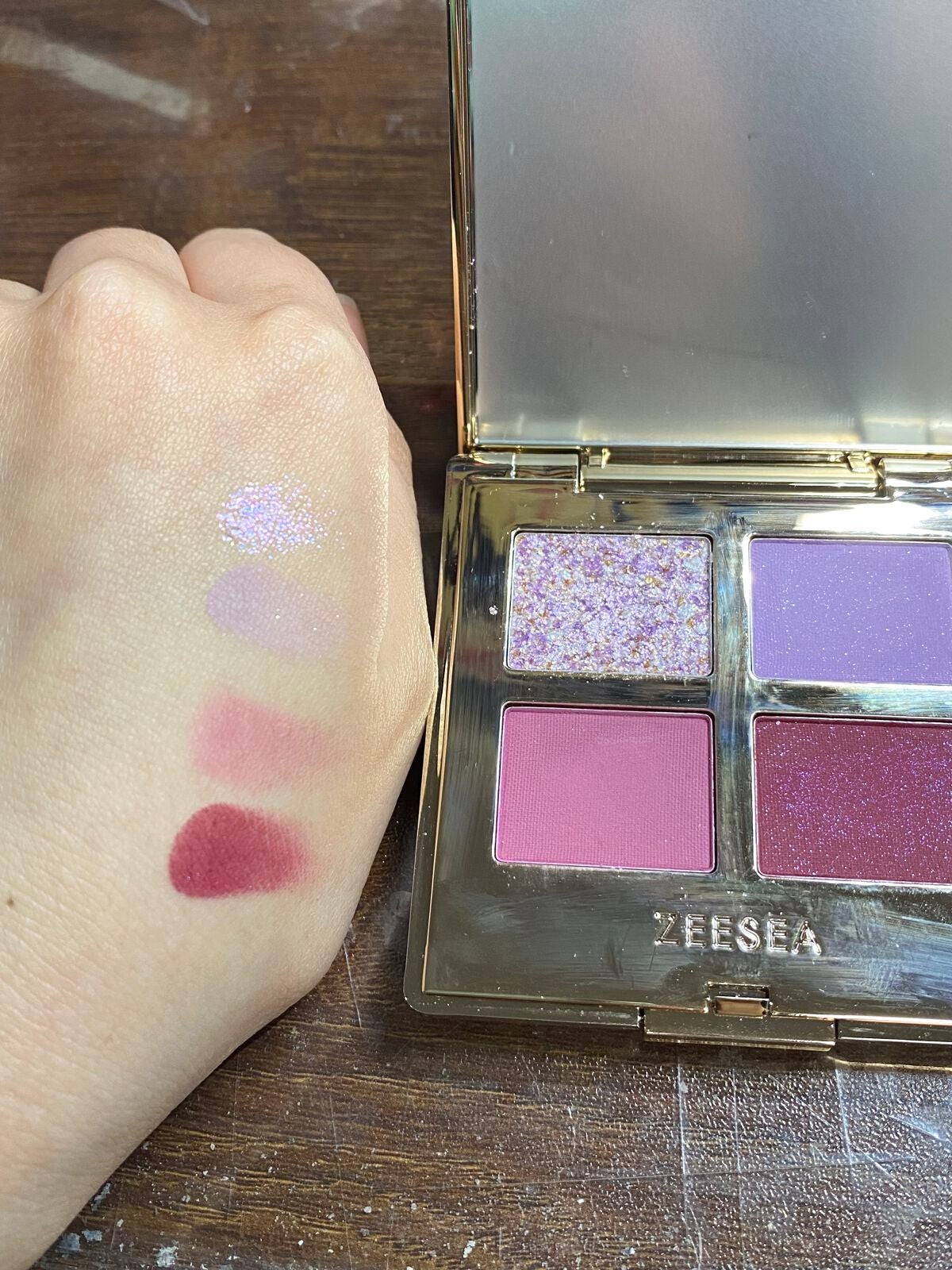 ドリームランドアイシャドウ ( 4シェード )/ZEESEA/アイシャドウパレットを使ったクチコミ(2枚目)
