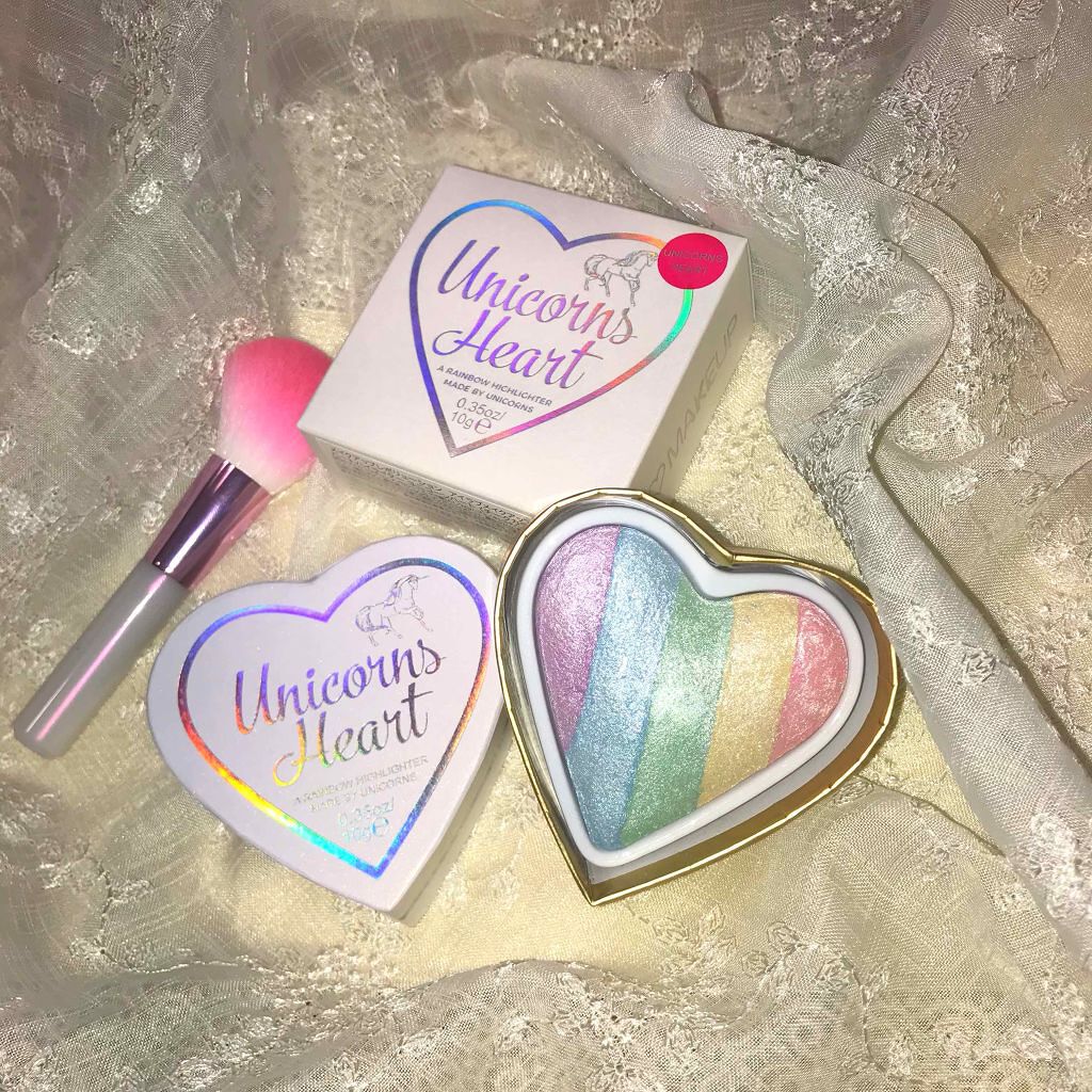 ハートハイライター ユニコーンハート/MAKEUP REVOLUTION/パウダーハイライトを使ったクチコミ（1枚目）