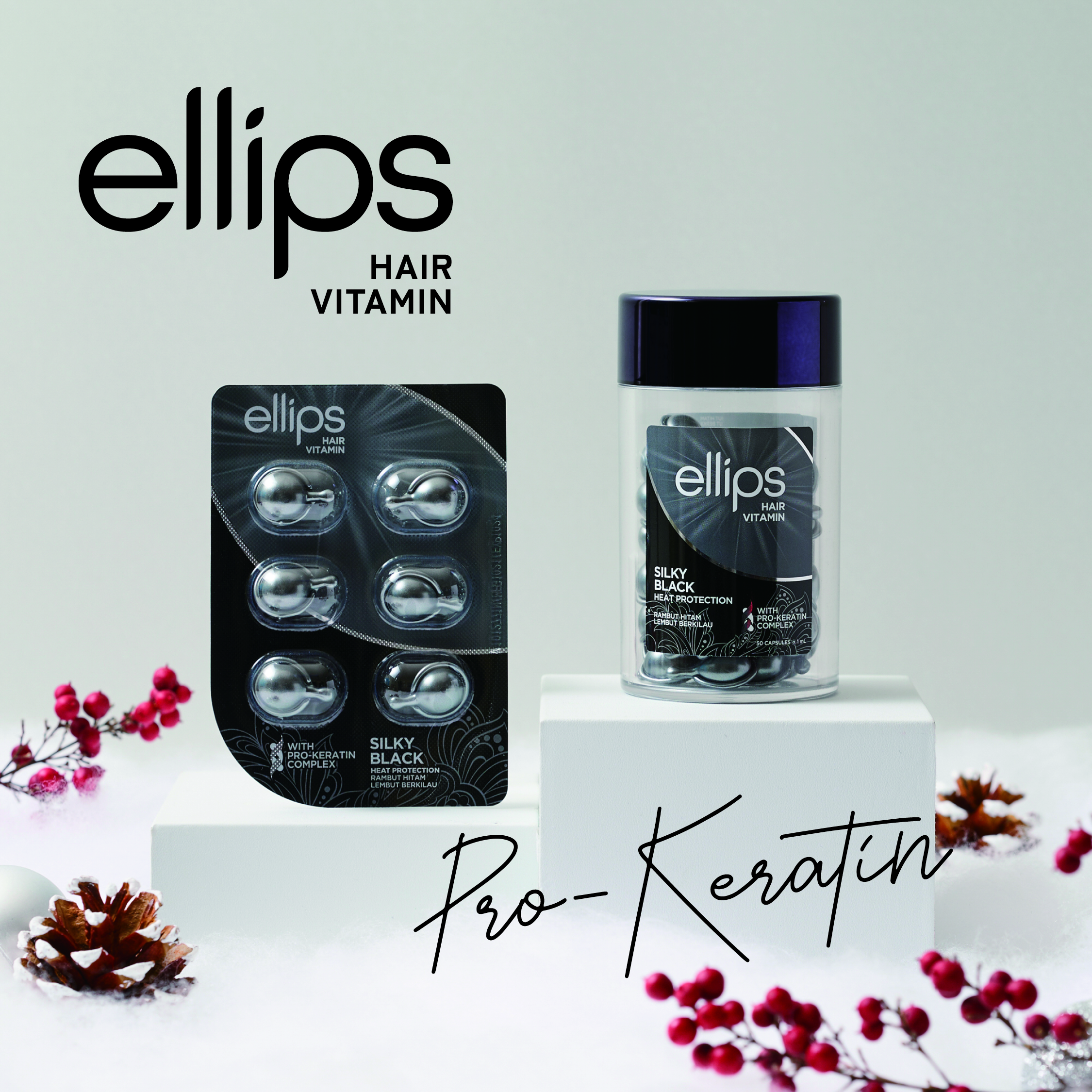 プロケラチン シルキーブラック/ellips/ヘアオイルを使ったクチコミ（1枚目）