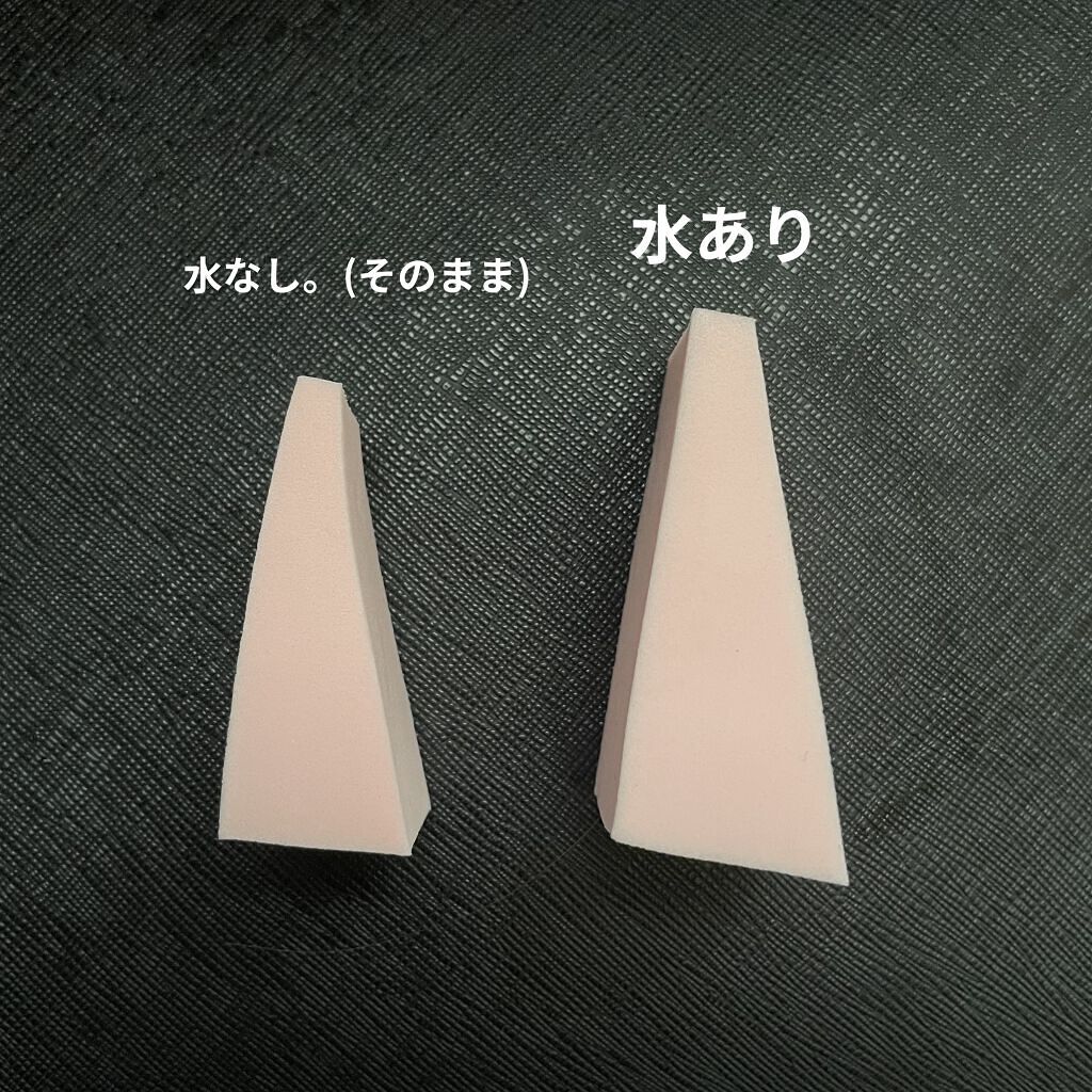 メイクアップスポンジ(バリューパック ウェッジ型 30個)/DAISO/パフ・スポンジを使ったクチコミ（2枚目）
