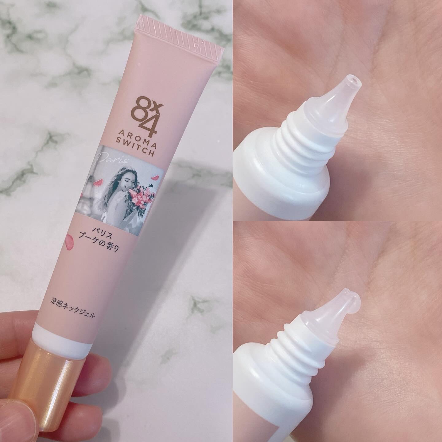 8x4 アロマスイッチ 涼感ネックジェル パリスブーケの香り/８ｘ４/デオドラント・制汗剤を使ったクチコミ（2枚目）