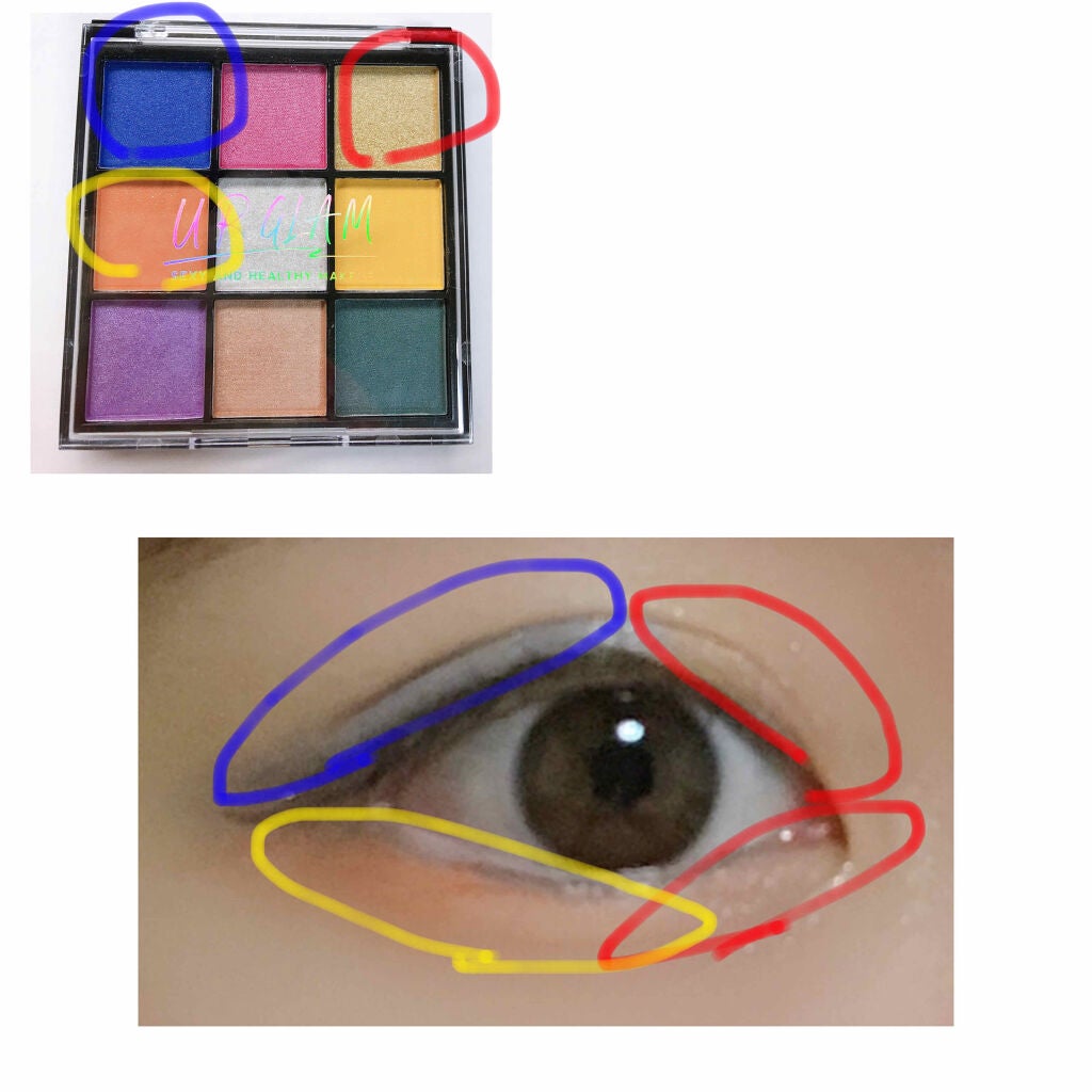 まかろなっち on LIPS 「ハロウィンメイクパンプキンみたいなアイメイクメイク方法①ゴール..」(2枚目)