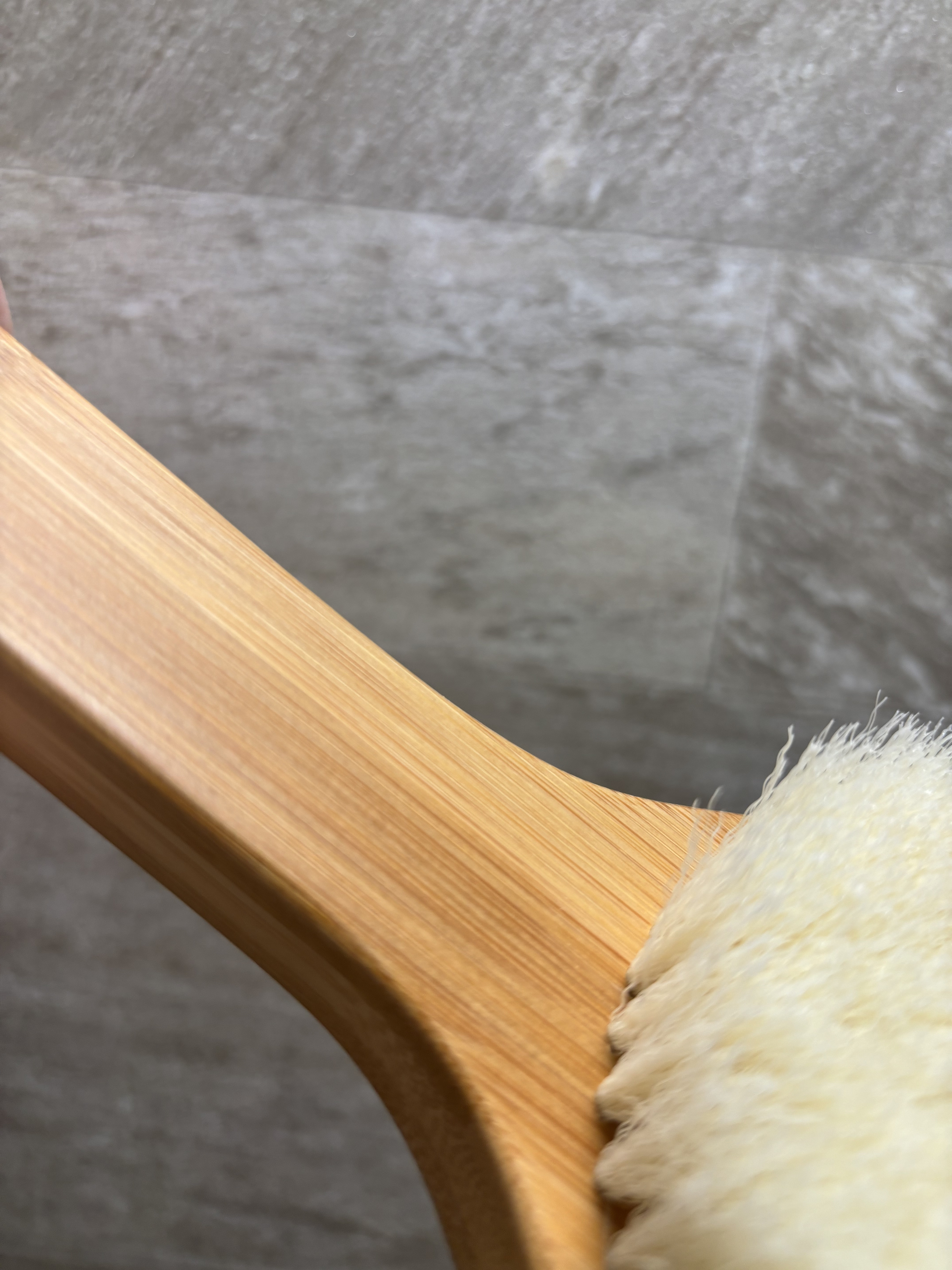 竹材シャワーブラシ L/無印良品/バスグッズを使ったクチコミ（3枚目）