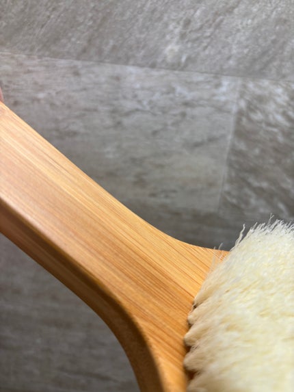 竹材シャワーブラシ L/無印良品/バスグッズを使ったクチコミ(3枚目)