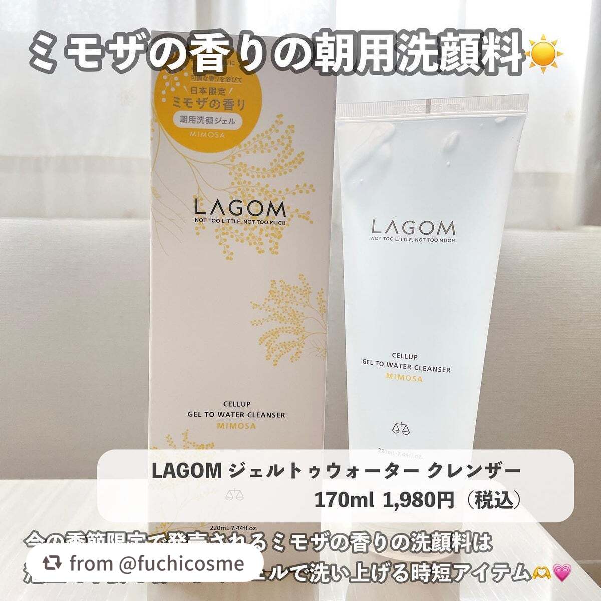 ラゴム ジェルトゥウォーター クレンザー(朝用洗顔)/LAGOM /その他洗顔料を使ったクチコミ(1枚目)