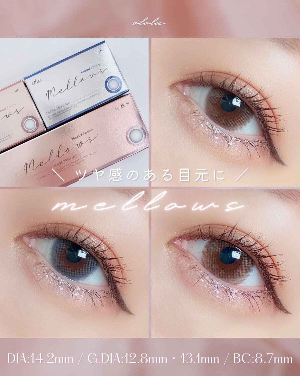 メローズワンデーミューズブラウン(Mellows 1day Muse Brown)/OLOLA/ワンデー(1DAY)カラコンを使ったクチコミ(1枚目)