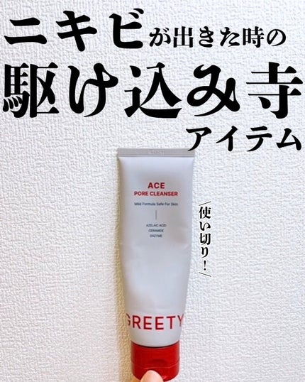 ACE pore cleanser /GREETY/洗顔フォームを使ったクチコミ(1枚目)