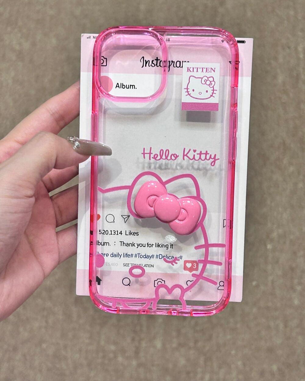 ケース大好きっ子 on LIPS 「キティの頭はとてもかわいいですね#iPhoneケース#購入品#..」(4枚目)