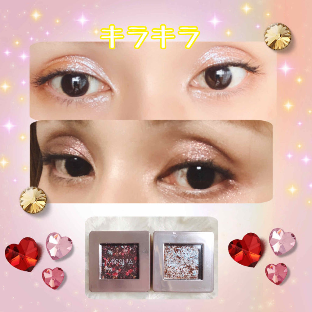 グリッタープリズム シャドウ/MISSHA/グリッターを使ったクチコミ（3枚目）