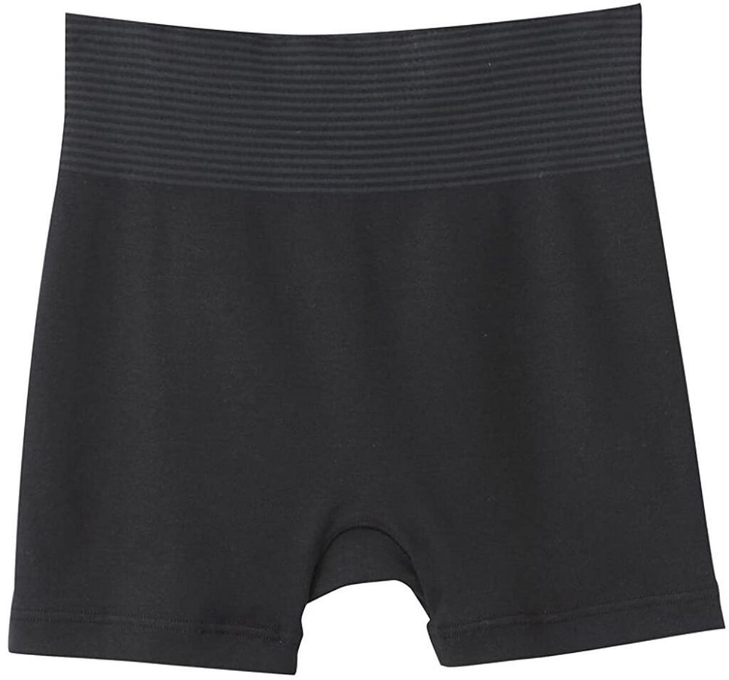 ウエストシームレス ショーツ 1分丈ショーツ ブラック