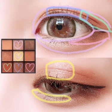 UR GLAM　BLOOMING EYE COLOR PALETTE/U R GLAM/アイシャドウパレットを使ったクチコミ（2枚目）