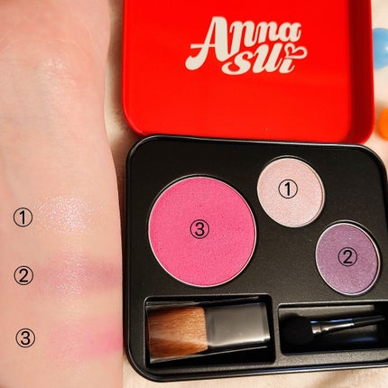 ANNA SUI メイクアップ コフレ Ⅲのクチコミ「クリスマスに購入して、そのまま使って
いなかったアナスイのメイクアップコフレ💄
♥️ポップピ.....」(3枚目)