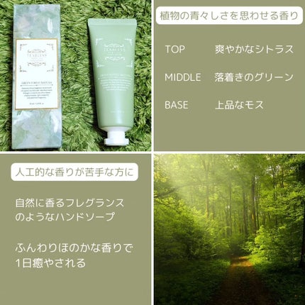 パフュームハンドクリーム グリーンフォーレスト抹茶/TEABLESS/その他を使ったクチコミ(2枚目)
