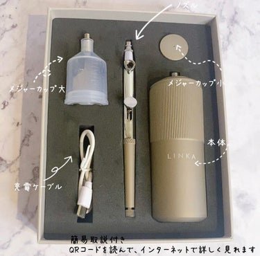 LINKA クリスタルミスト美顔器のクチコミ「これ、まじでミストの細さがやばい…
えぇ、こんなに細かく出るの？！
と、今までのスプレー式のも.....」（2枚目）