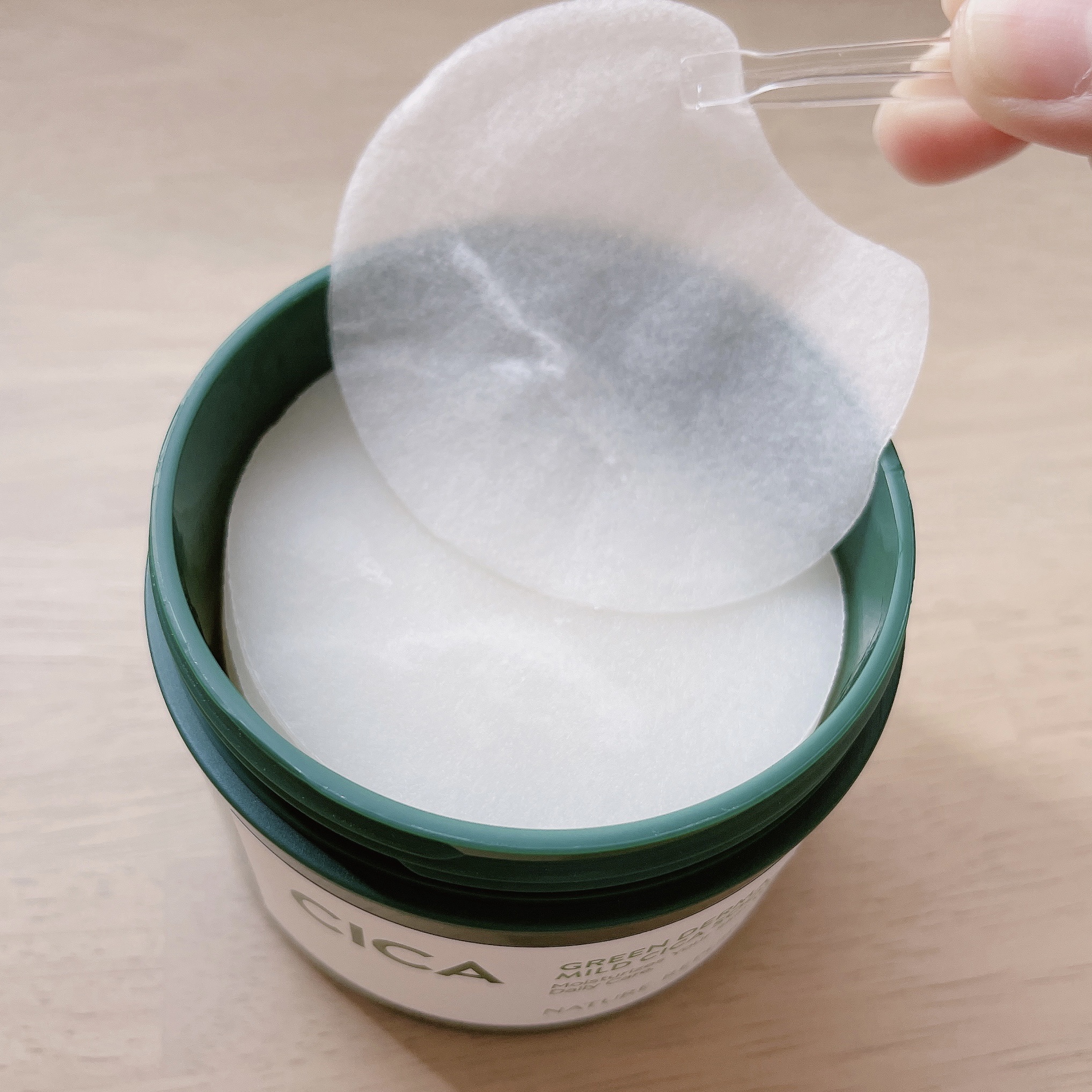 グリーンダーマCICAエッセンシャルパッド/ネイチャーリパブリック/トナーパッドを使ったクチコミ（3枚目）