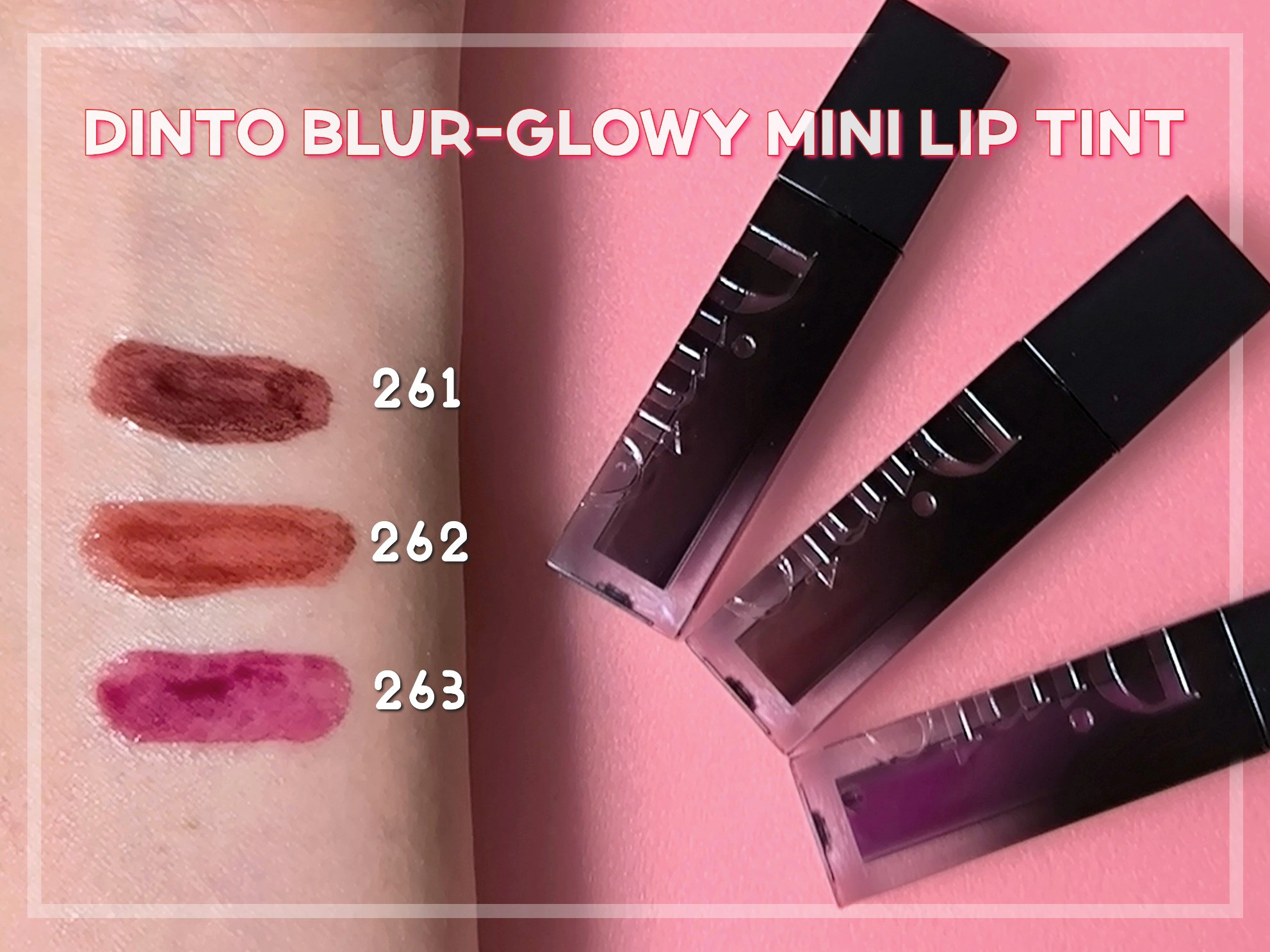 [バレンタインリミテッド]ブラーグローイミニリップティントデュオ/Dinto/リップティントを使ったクチコミ（2枚目）