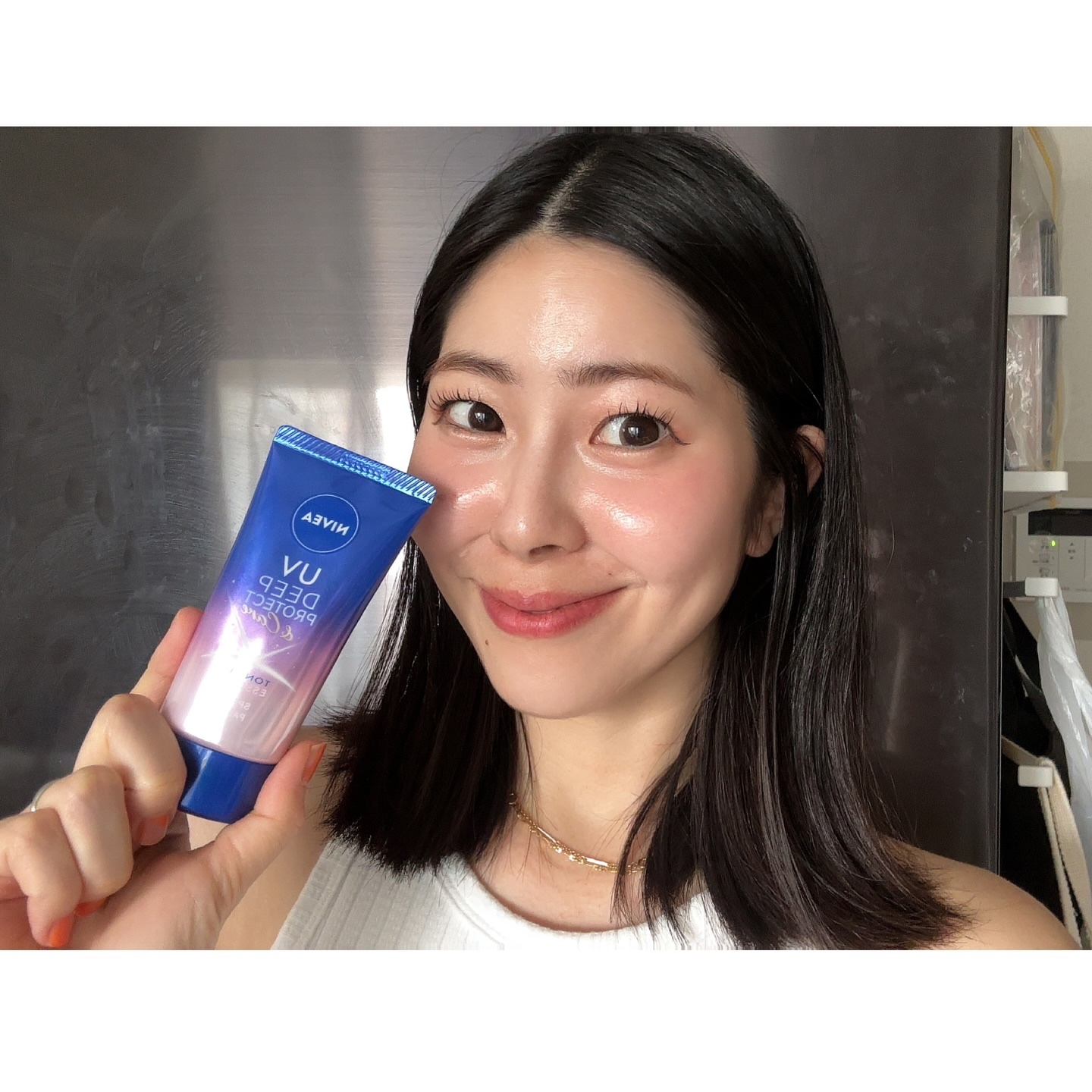 ニベアUV ディープ プロテクト＆ケア トーンアップ エッセンス/ニベア/日焼け止めローションを使ったクチコミ（3枚目）