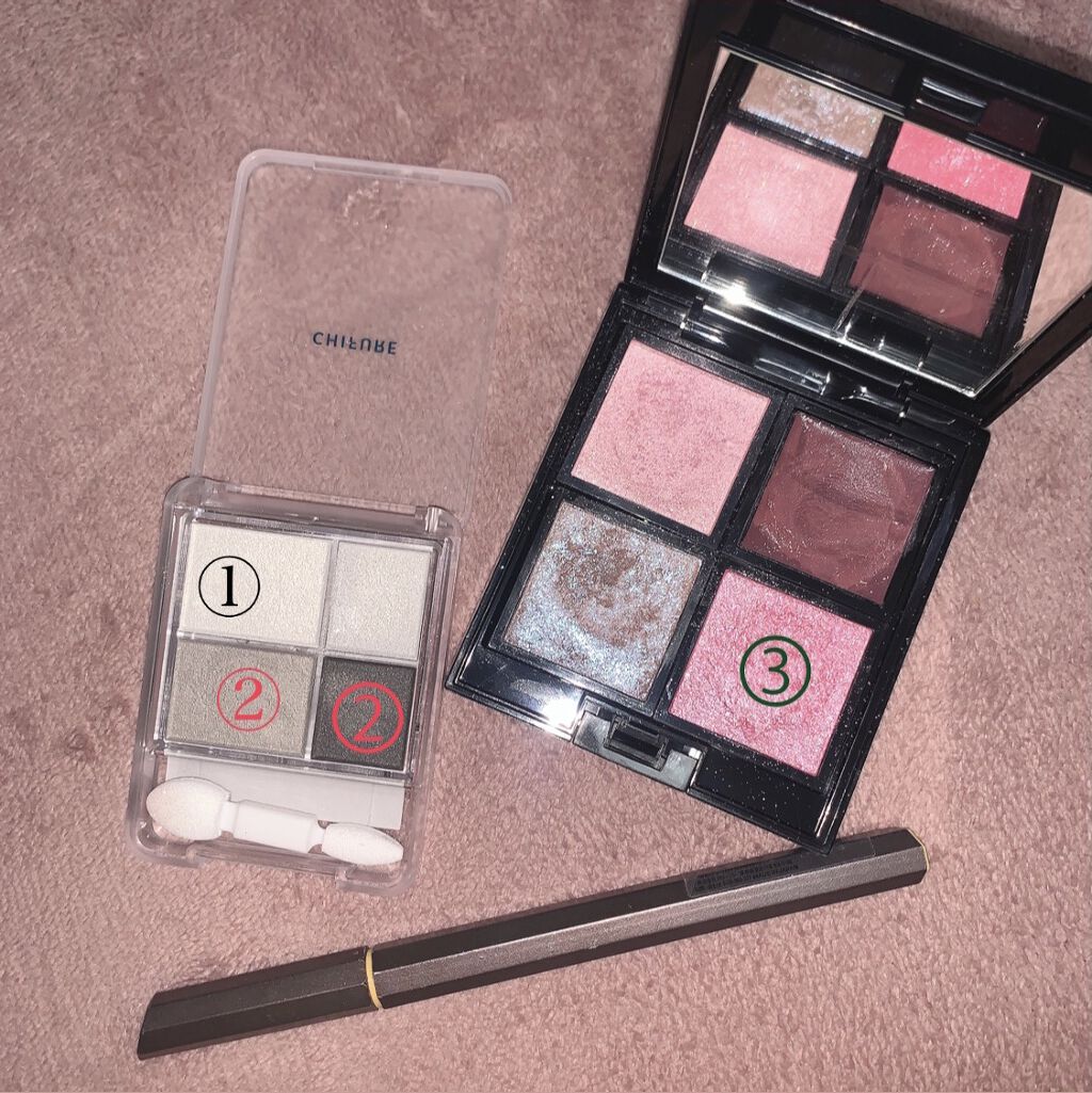 グラデーション アイシャドウ/ちふれ/アイシャドウパレットを使ったクチコミ（2枚目）