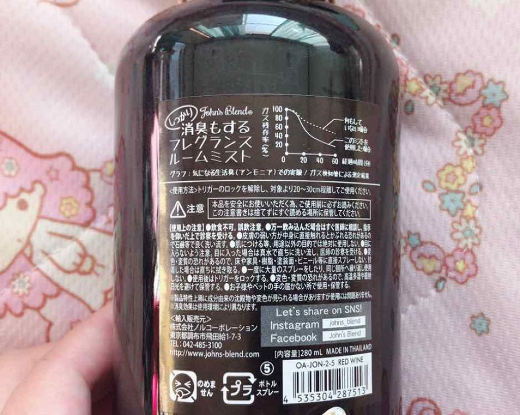 F&D ルームミスト/John's Blend/香水(その他)を使ったクチコミ（2枚目）