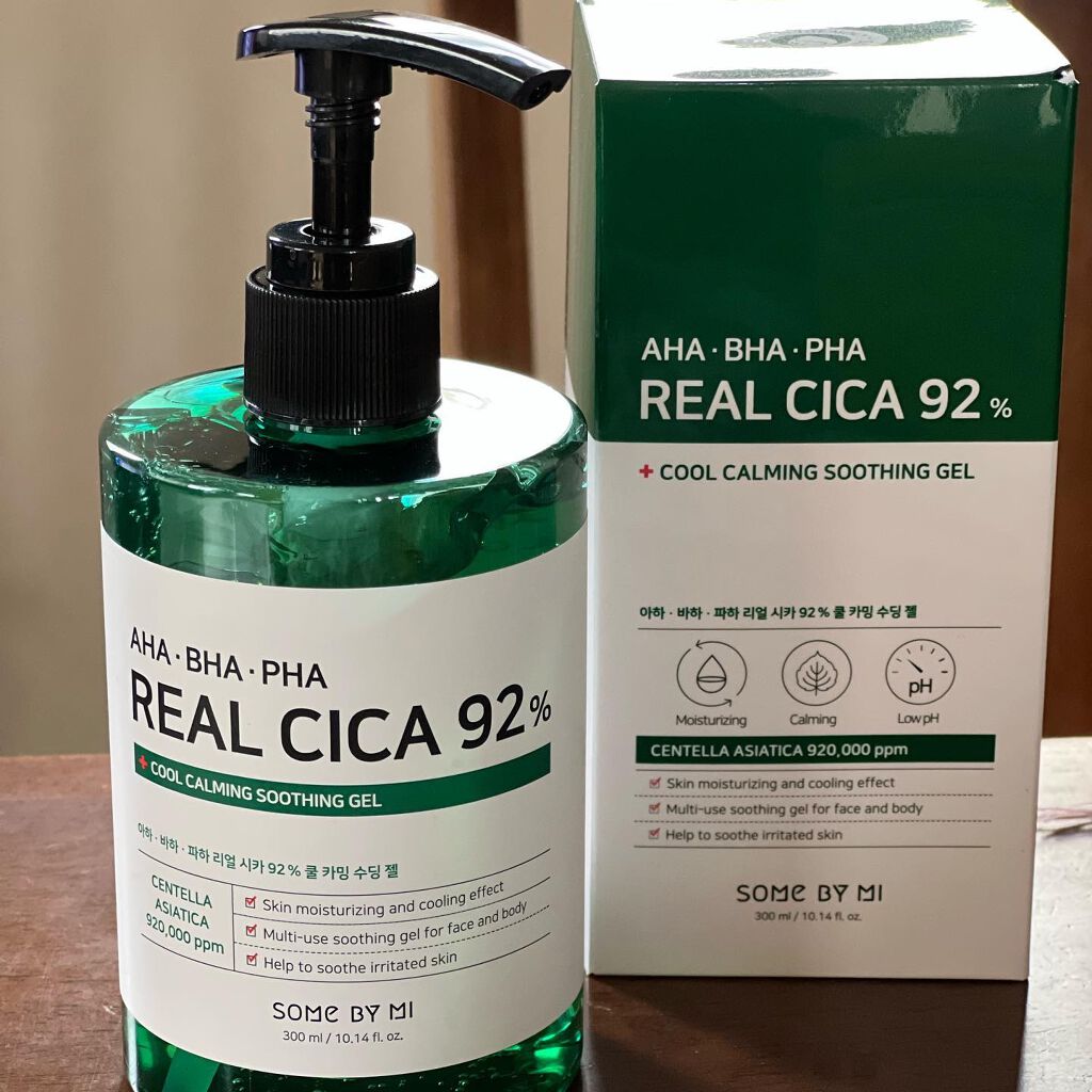 AHA.BHA.PHAリアルシカ92%クールカーミングスージングジェル/SOME BY MI/ボディローションを使ったクチコミ（2枚目）