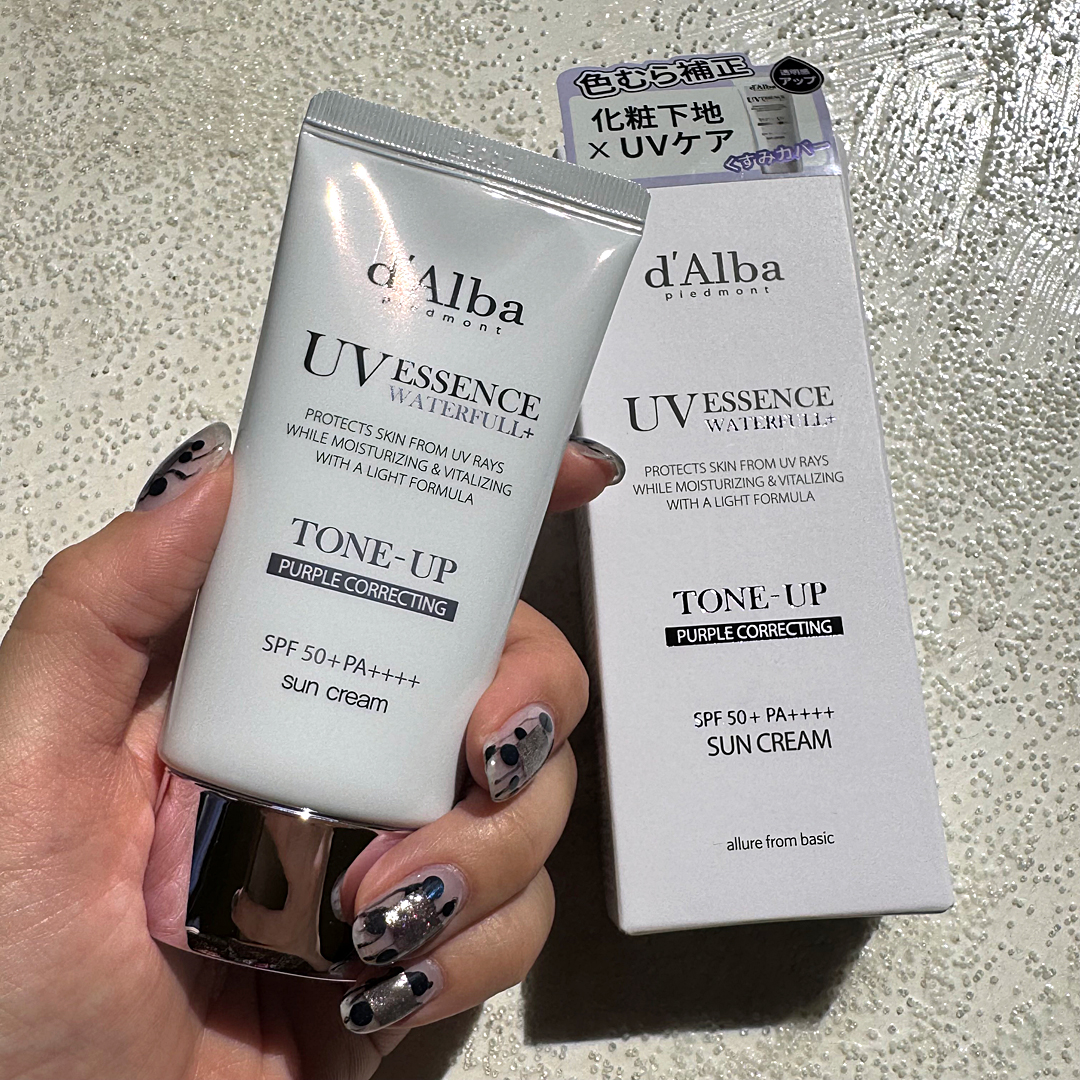 ダルバ ウォータフル トーンアップ サンクリーム(パープル)/ダルバ/日焼け止めクリームを使ったクチコミ（1枚目）