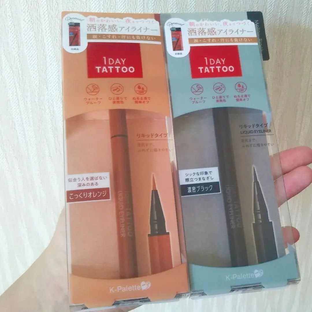 1DAY TATTOO リキッドアイライナー/K-パレット/リキッドアイライナーを使ったクチコミ(1枚目)
