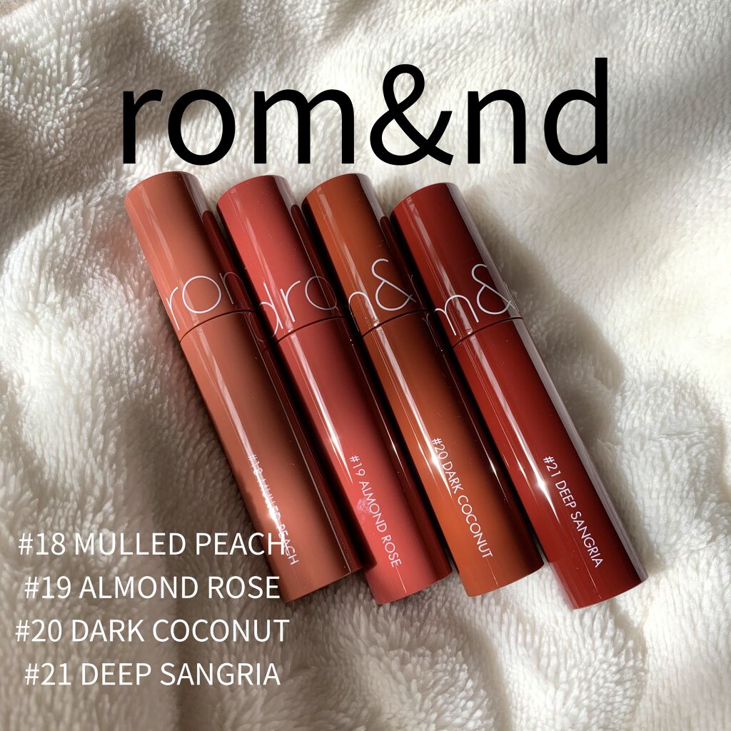 ジューシーラスティングティント/rom&nd/リップティントを使ったクチコミ（1枚目）