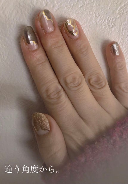 ジェルネイルシール/DAISO/ネイルシールを使ったクチコミ(2枚目)