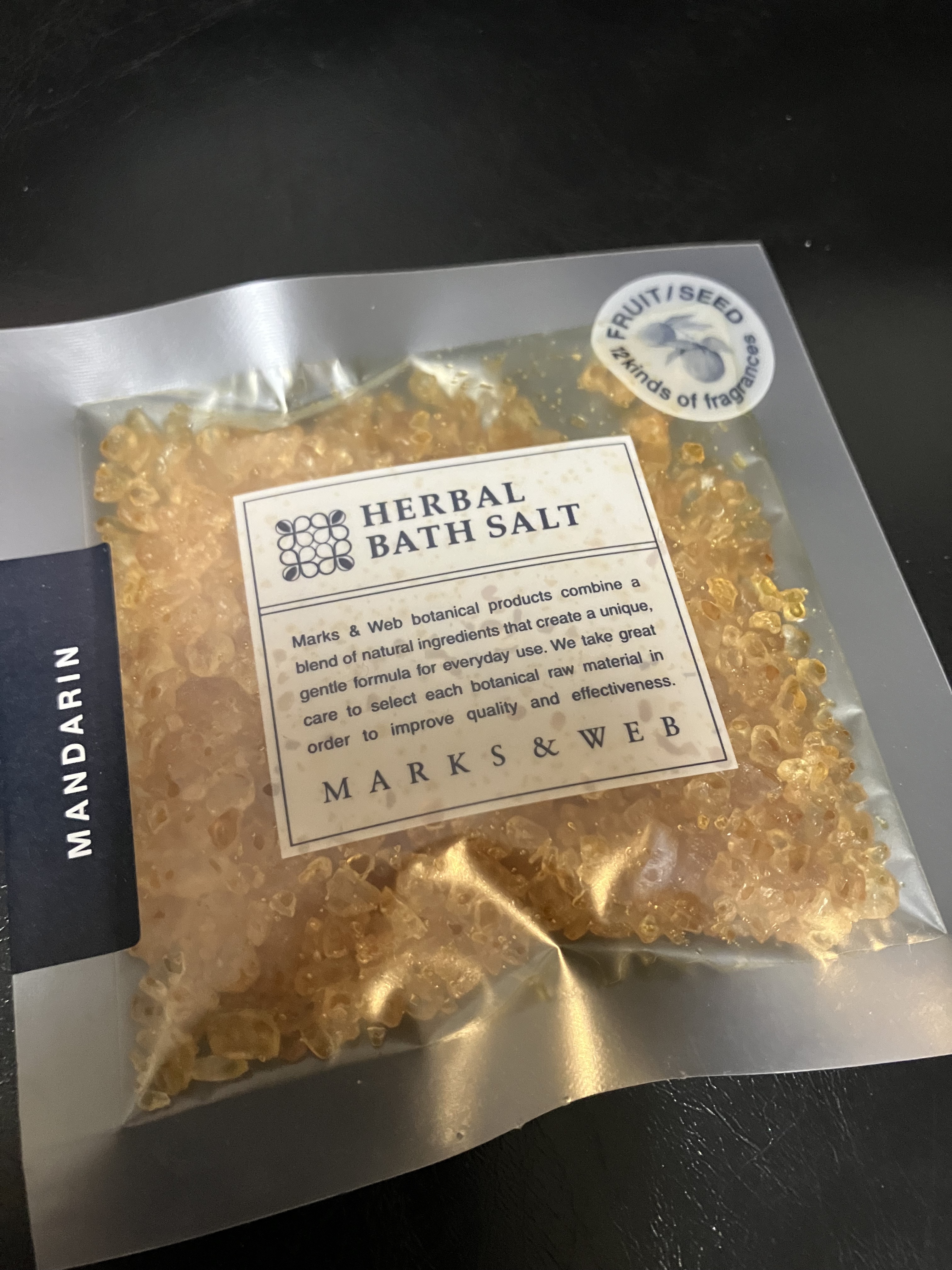 ハーバルバスソルト マンダリン/MARKS&WEB/無機塩系入浴剤を使ったクチコミ（1枚目）