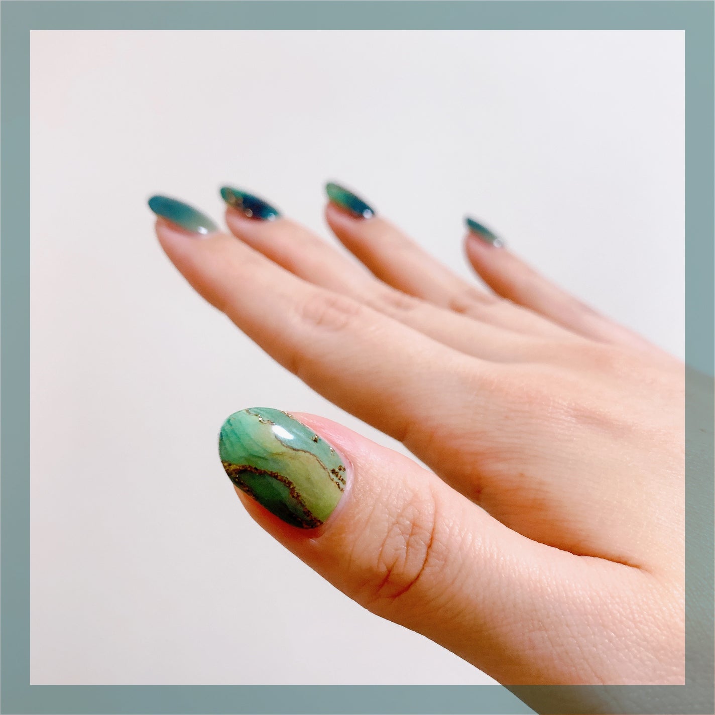 貼って固めるジェルネイルシール/Ururila/ネイルシールを使ったクチコミ(3枚目)