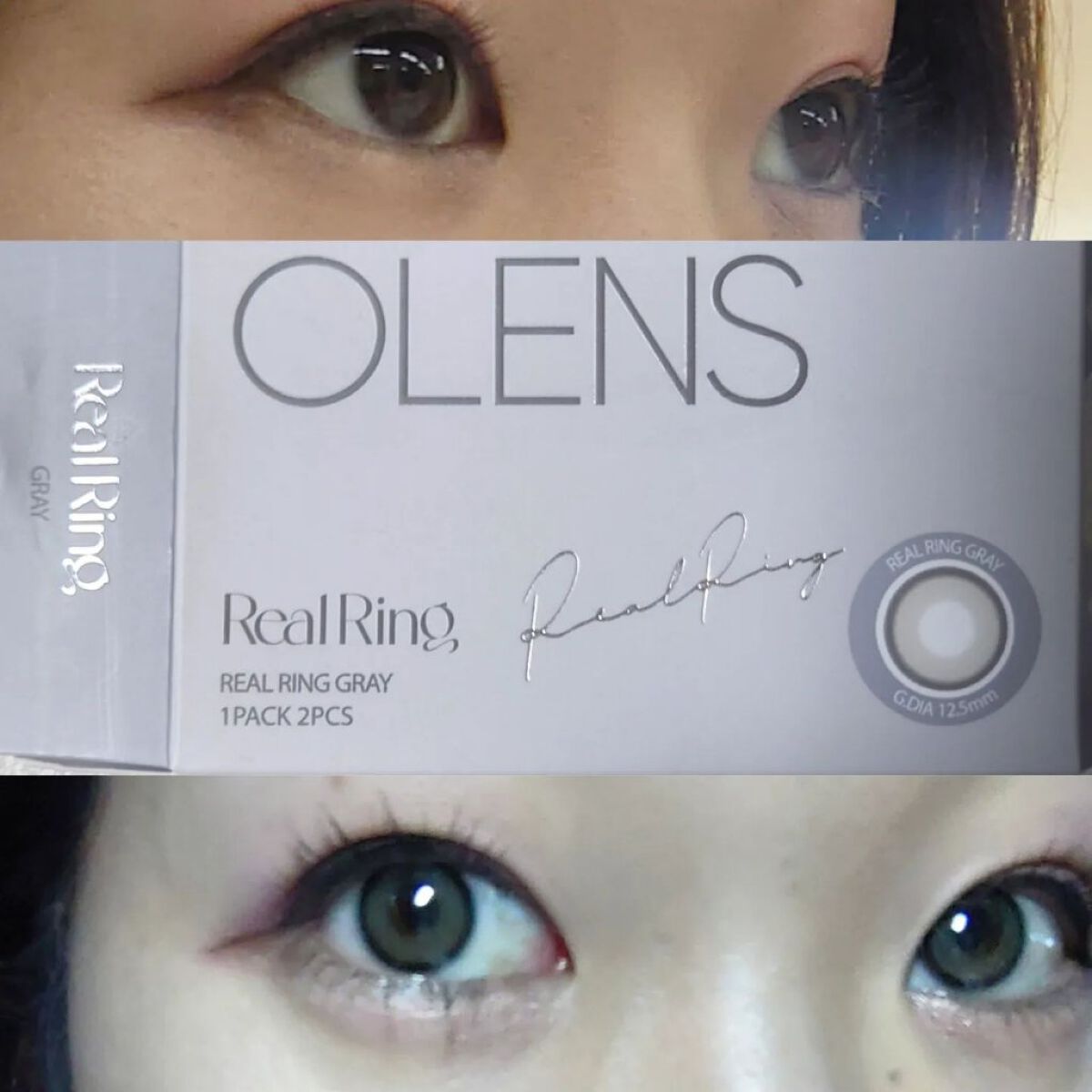 Real Ring 1Month グレー/OLENS/１ヶ月（１MONTH）カラコンを使ったクチコミ（1枚目）