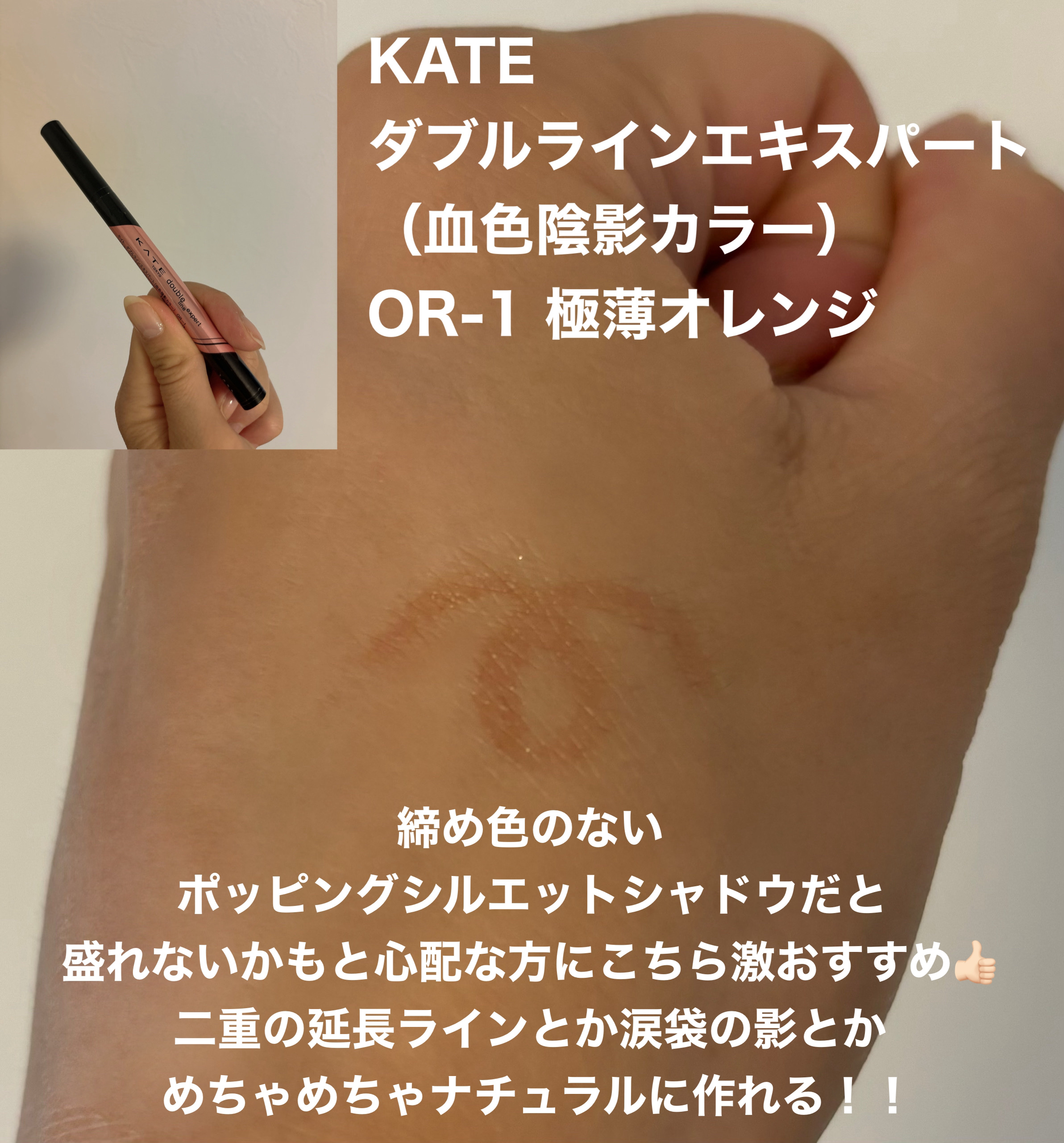 ダブルラインエキスパート(血色陰影カラー)/KATE/リキッドアイライナーを使ったクチコミ（3枚目）