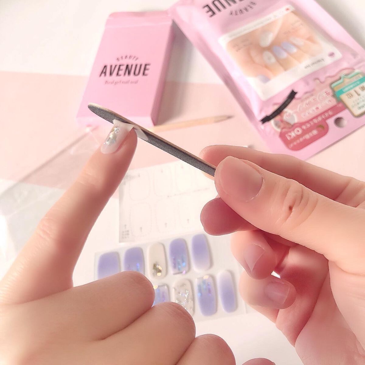 リアルジェルネイルシール エターナルアイス/BEAUTY AVENUE/ネイルシールを使ったクチコミ（3枚目）