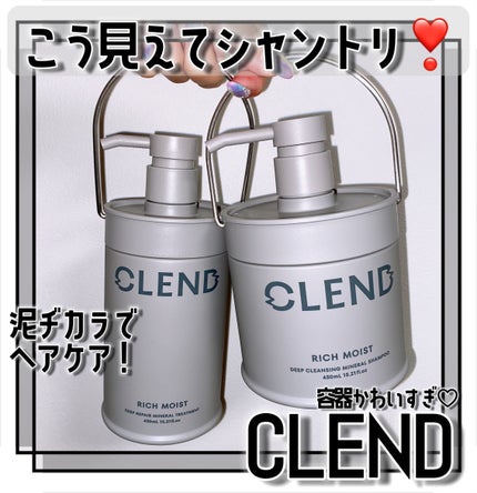 リッチモイスト ディープクレンジング ミネラル シャンプー/ディープリペア ミネラル トリートメント/CLEND/市販シャンプーを使ったクチコミ(1枚目)